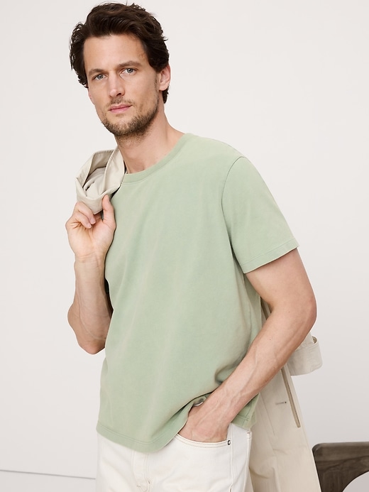 Banana Republic — Sueded Cotton Crew-Neck T-Shirt