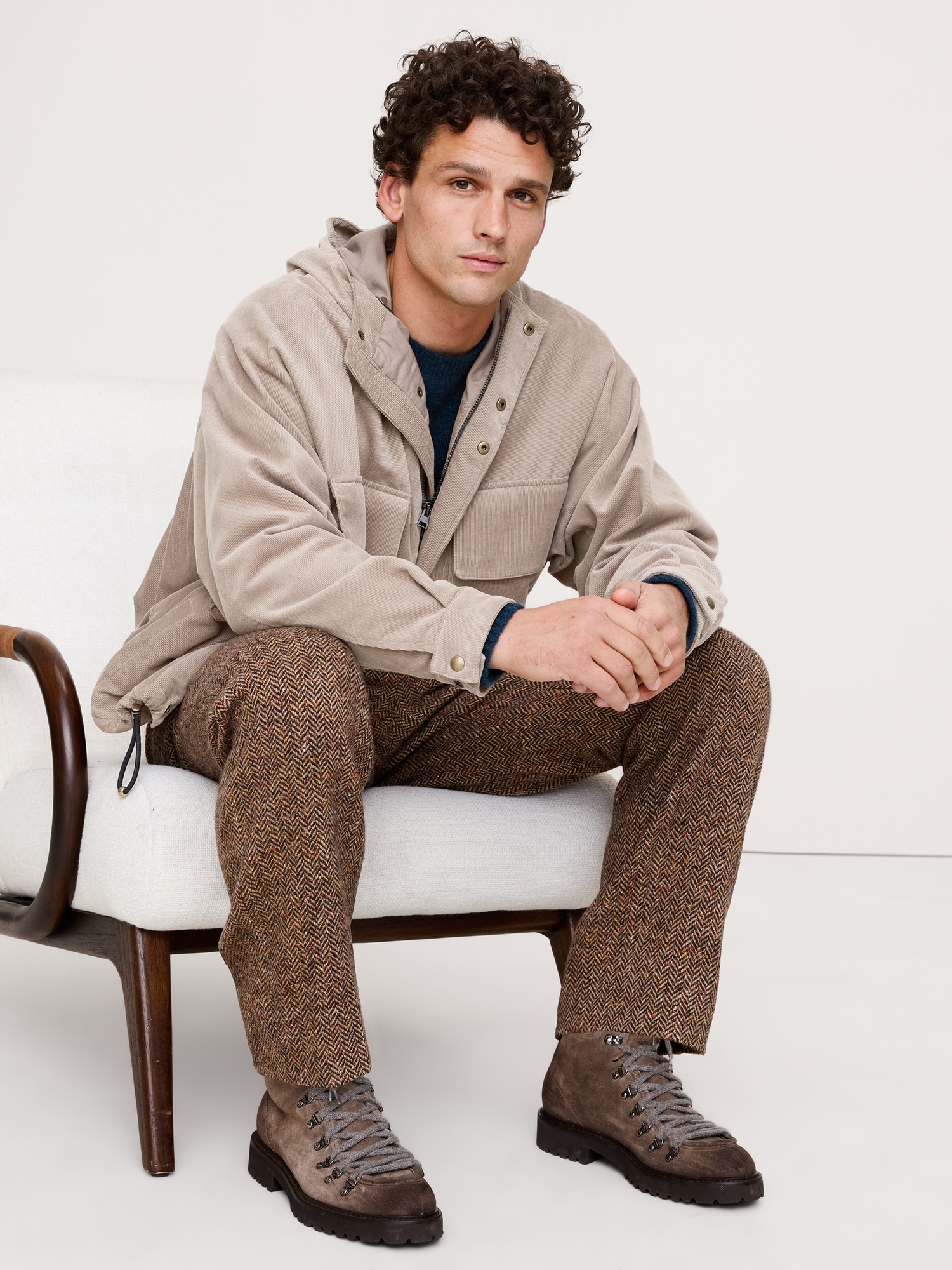 Loose-Fit Corduroy Utility Jacket