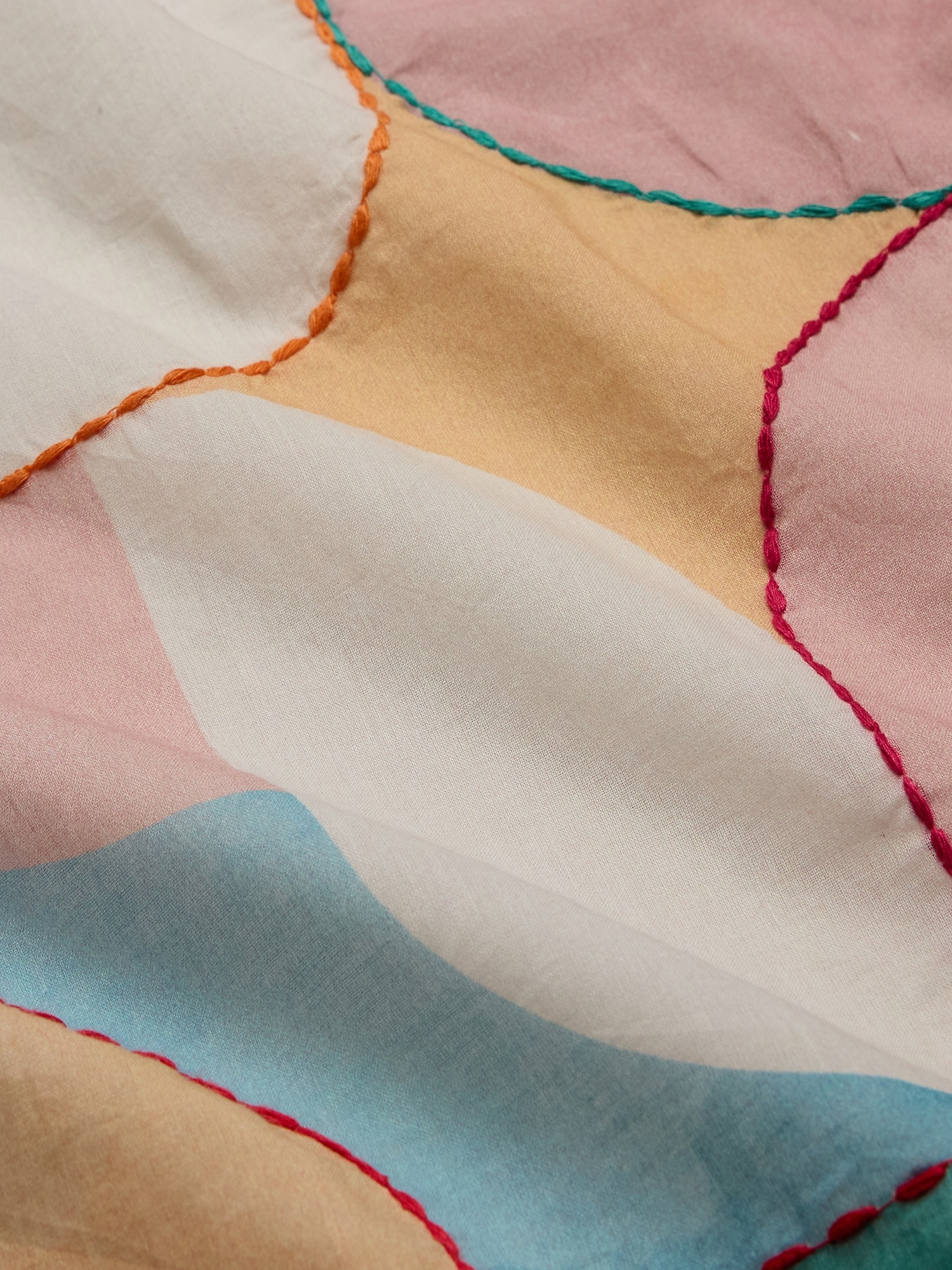 Image number 5 showing, Embroidered Cotton Scarf by Vismaya