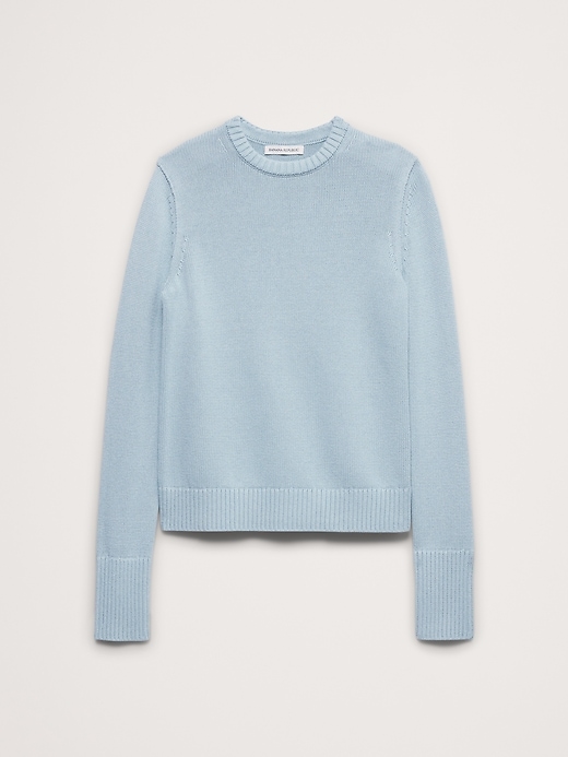 Larkspur Cotton-Silk Crew-Neck Sweater | Banana Republic