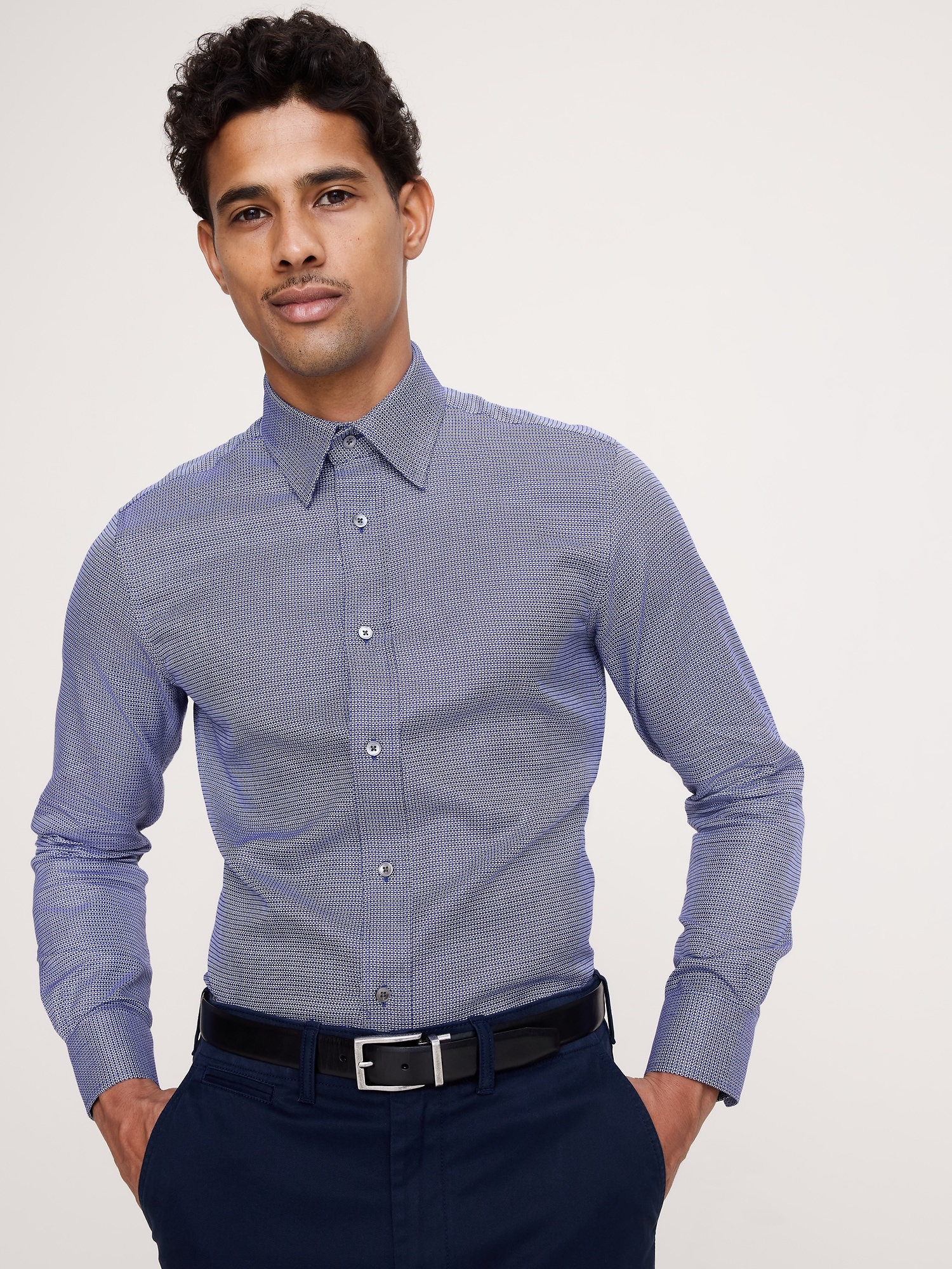 Slim-Fit Wrinkle-Resistant Dress Shirt