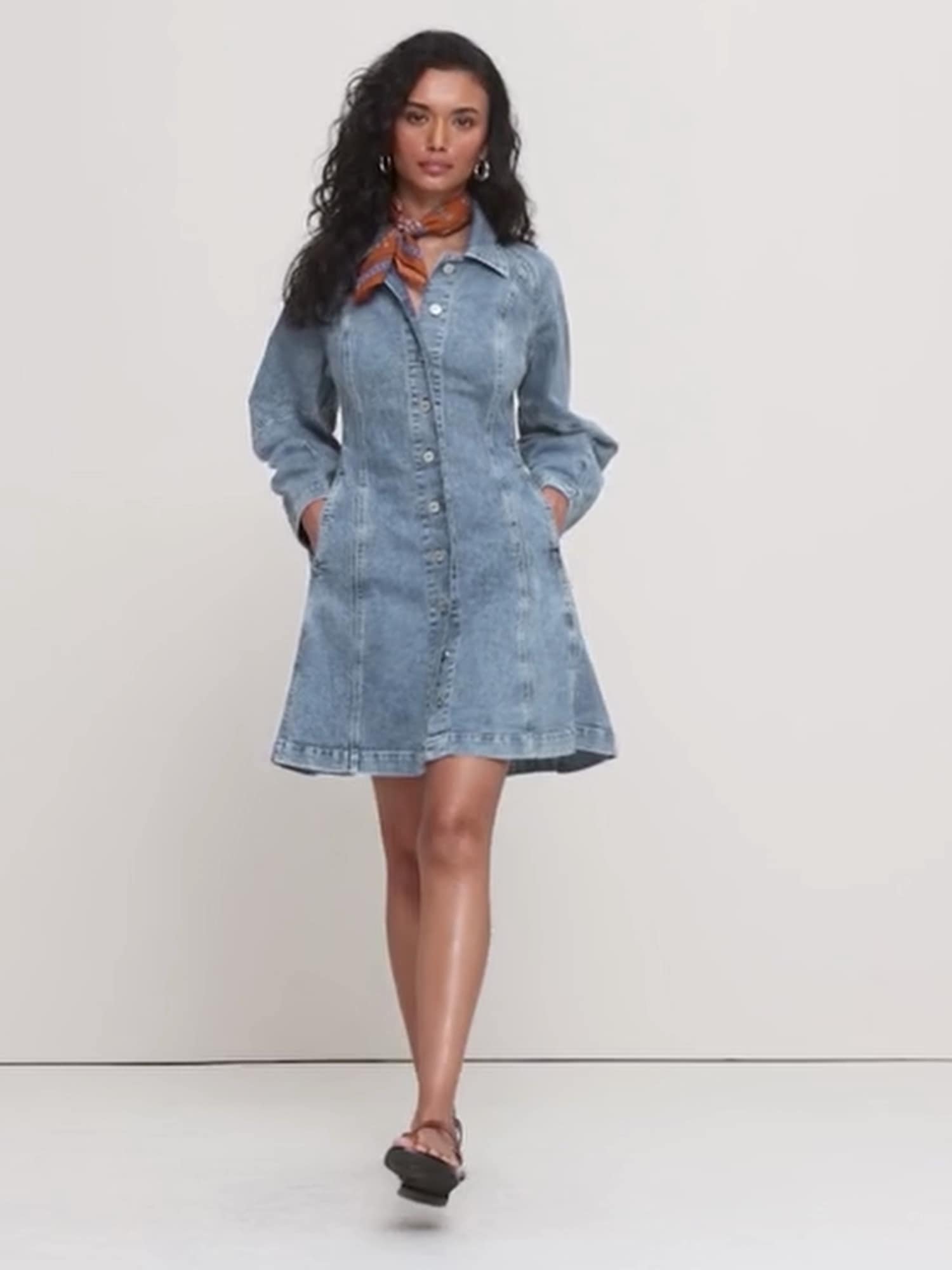 banana republic denim shirt dress Banana Republic Women's Denim Shift Dress Dark Wash Size XL