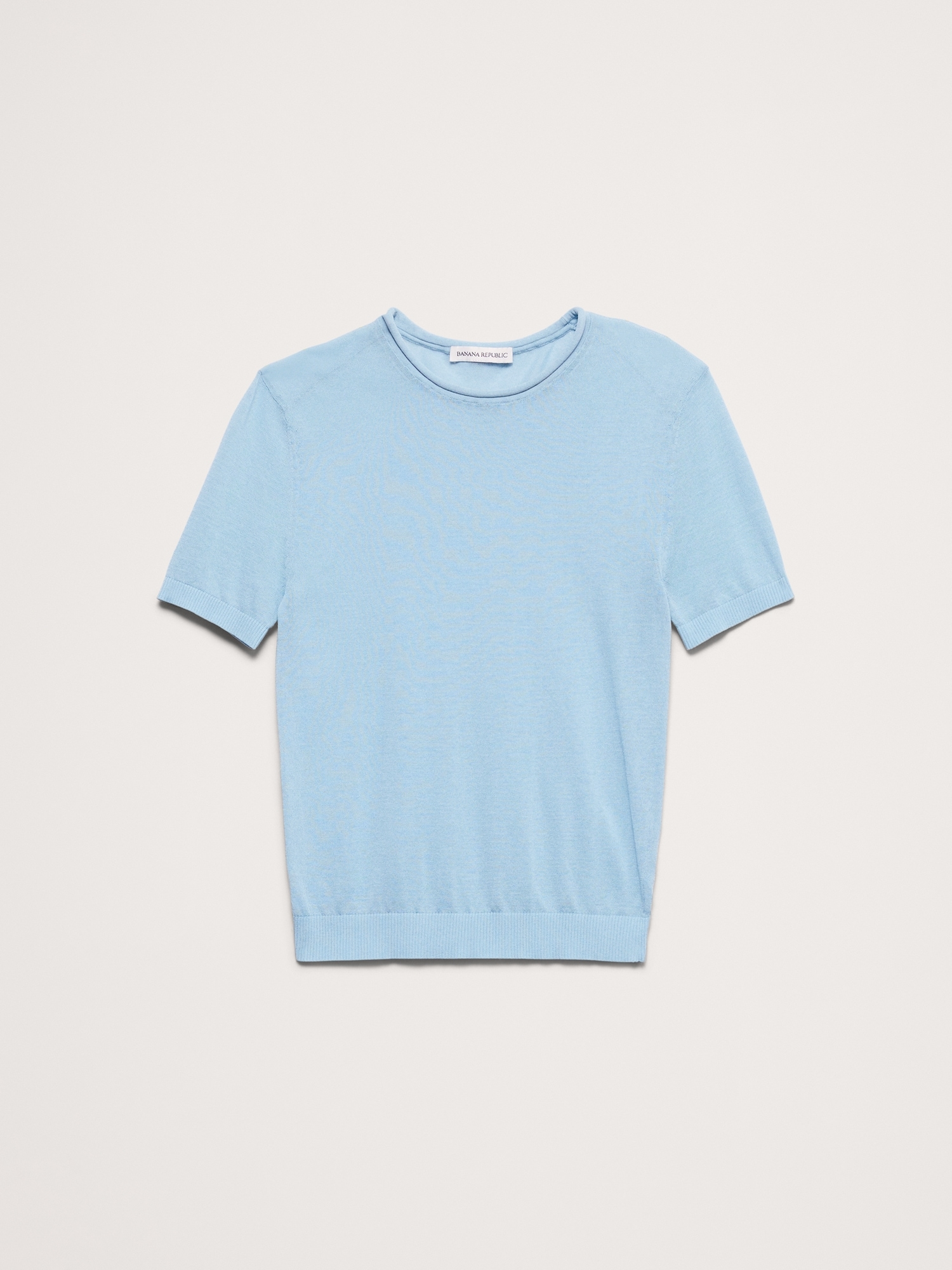 Image number 2 showing, Sheer Ultra-Fine Cotton Sweater Tee