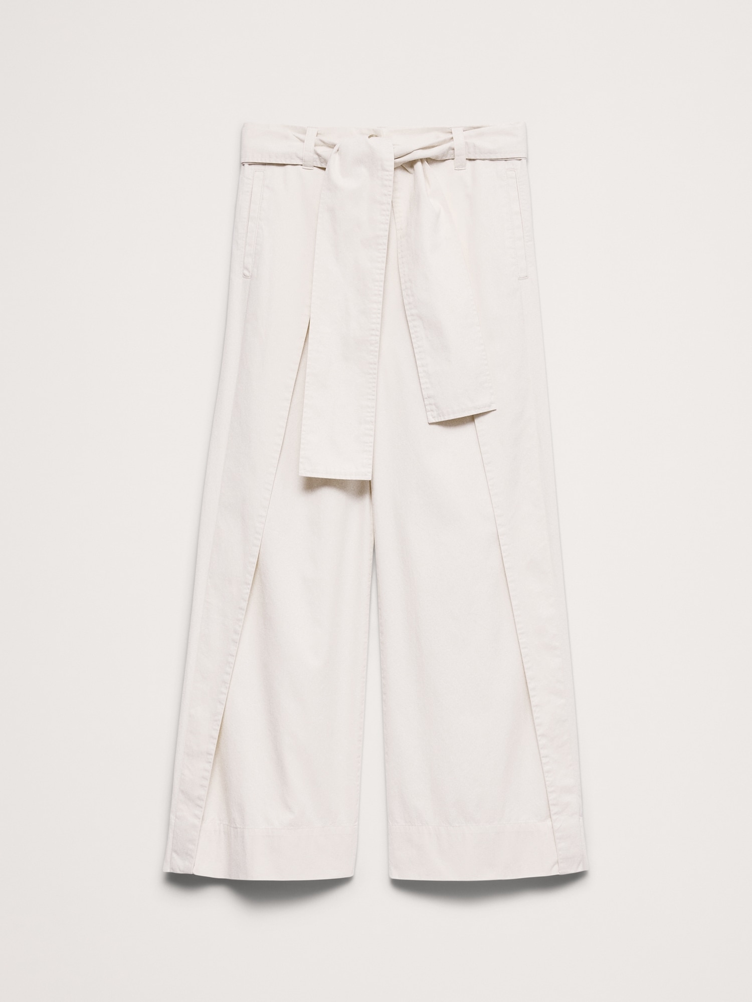Image number 8 showing, High-Rise Wide-Leg Wrap-Front Chino