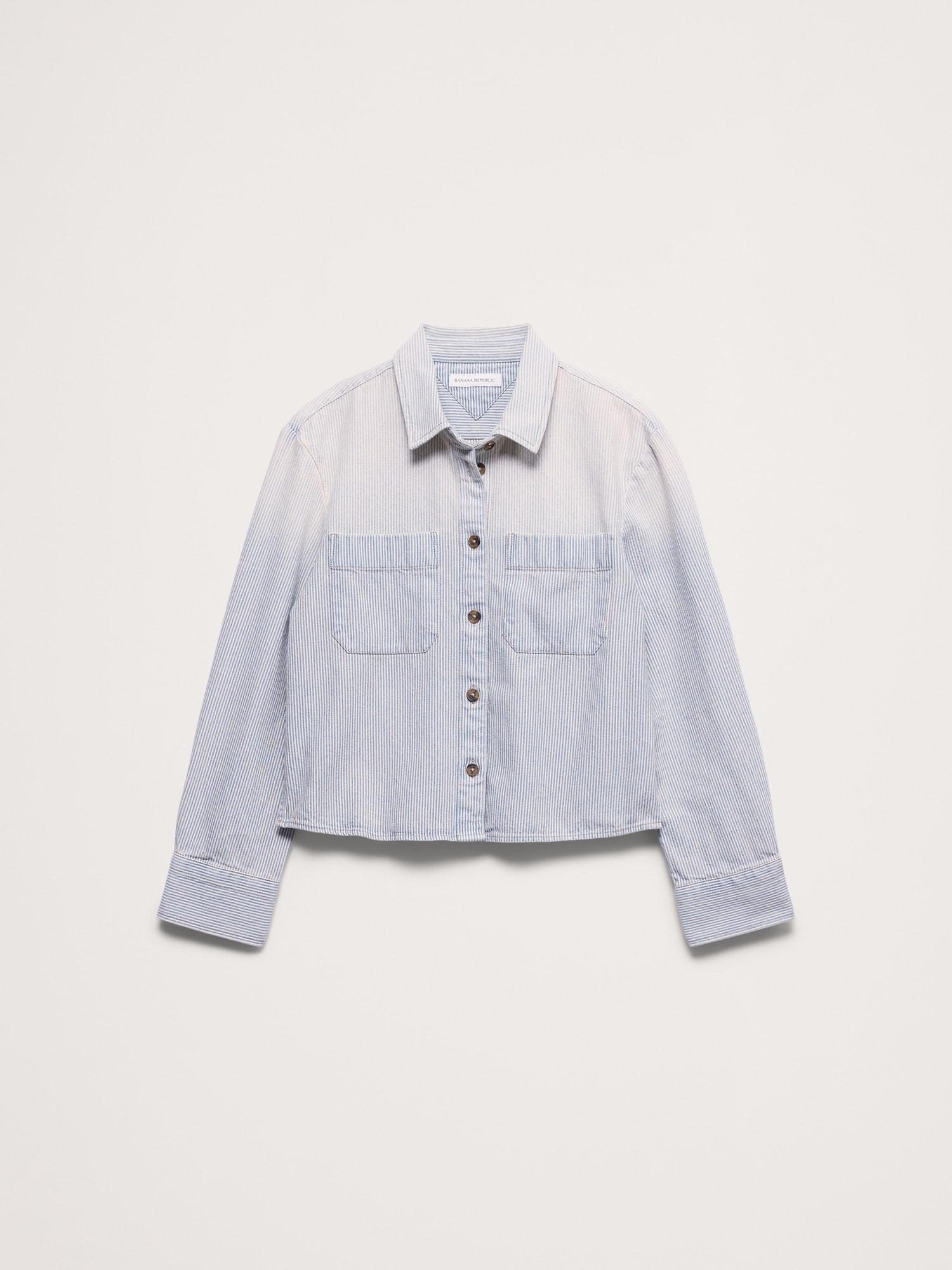 Image number 4 showing, Denim Cropped Utility Shirt