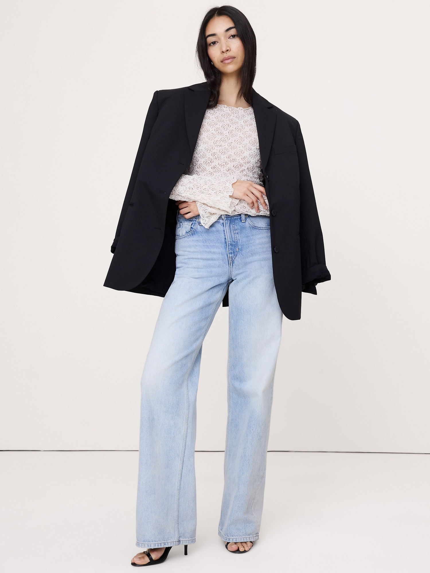 Image number 5 showing, Lace Flare-Sleeve Top