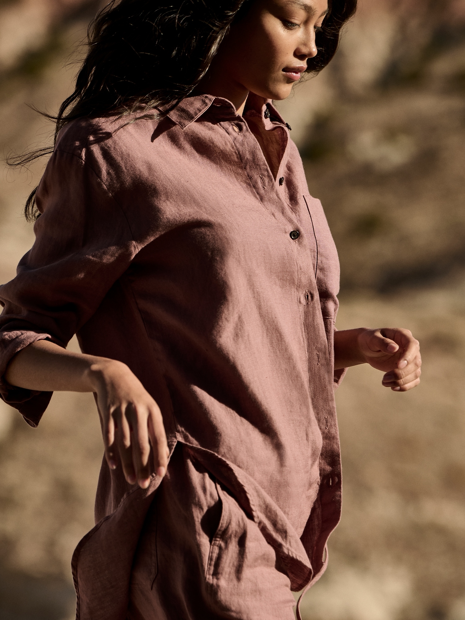 Image number 6 showing, The Oversized Linen Shirt