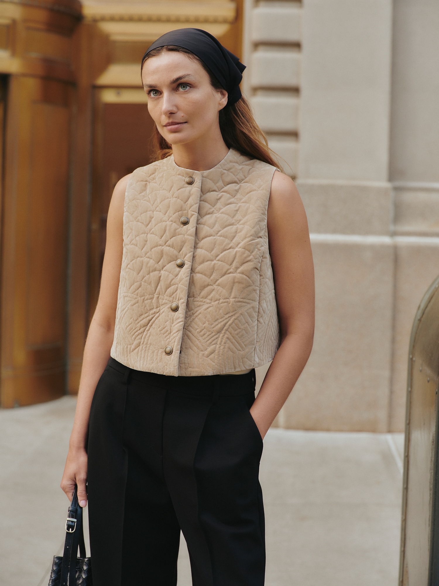 Image number 7 showing, Quilted Velvet Vest