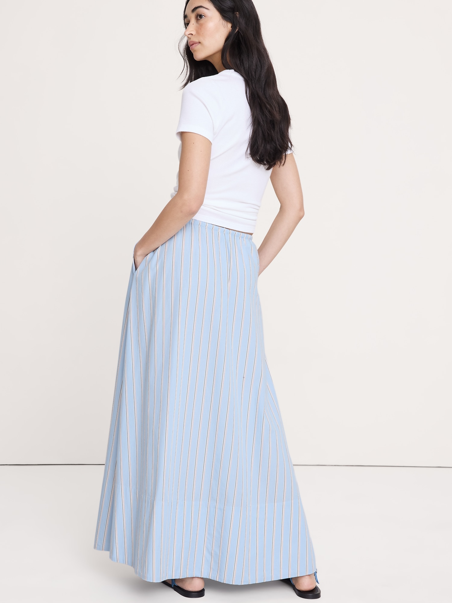 Image number 3 showing, Cotton Poplin Maxi Skirt