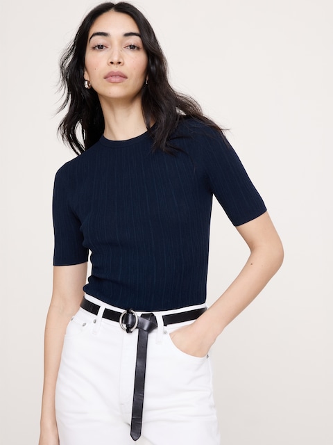 Crinkle Knit Top