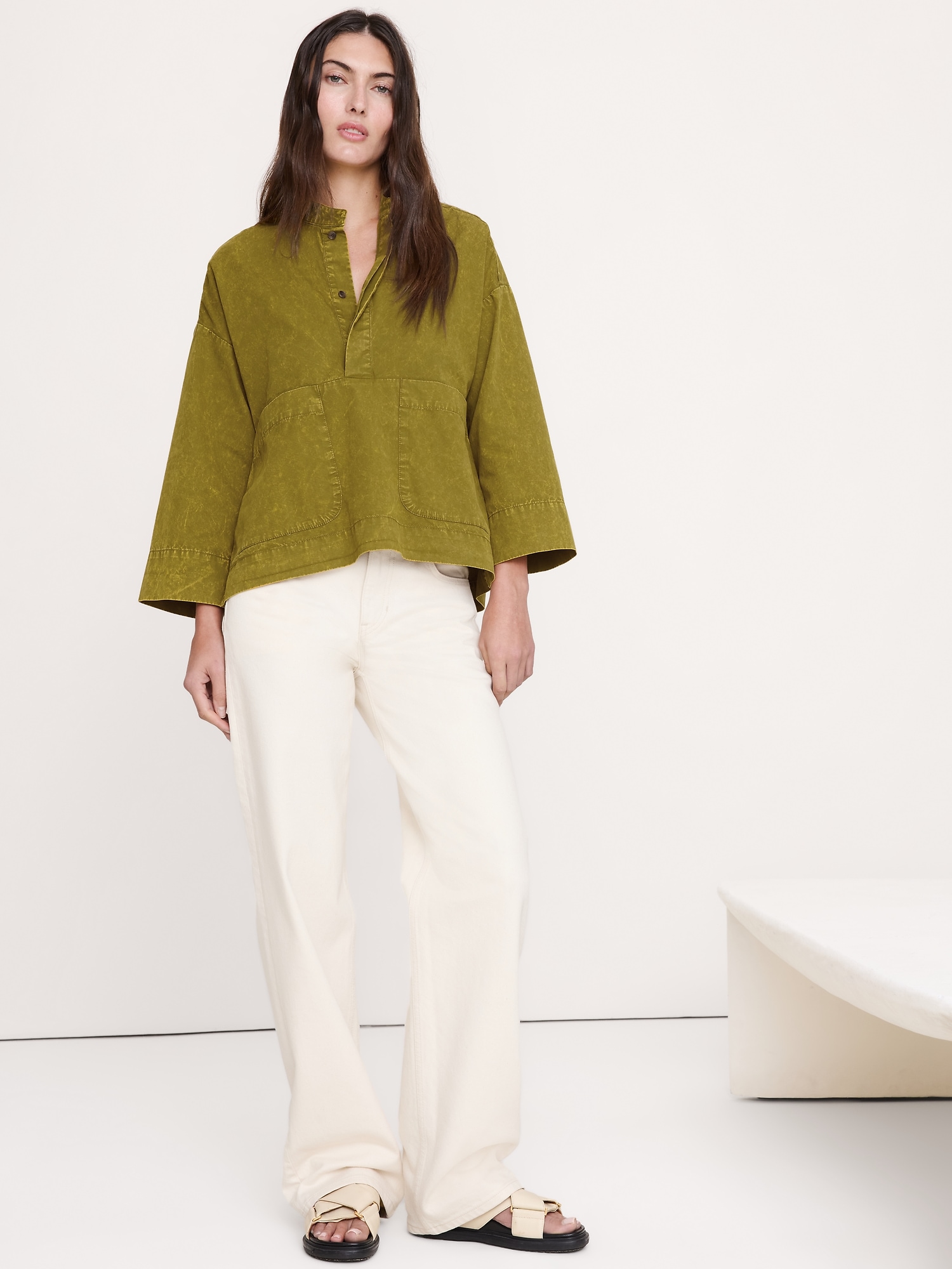 Image number 1 showing, Cotton Popover Top