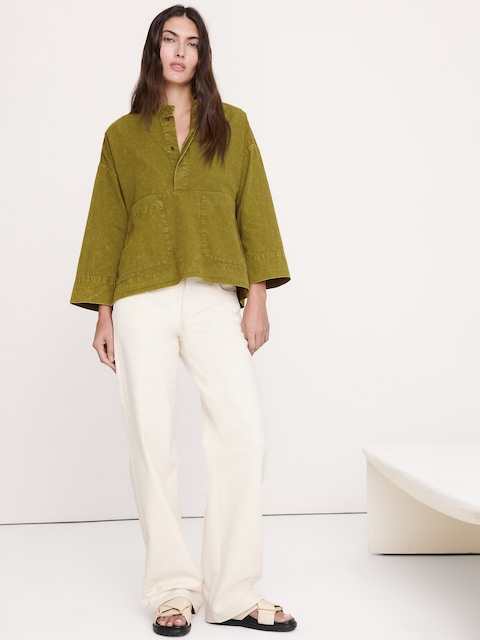 Cotton Popover Top
