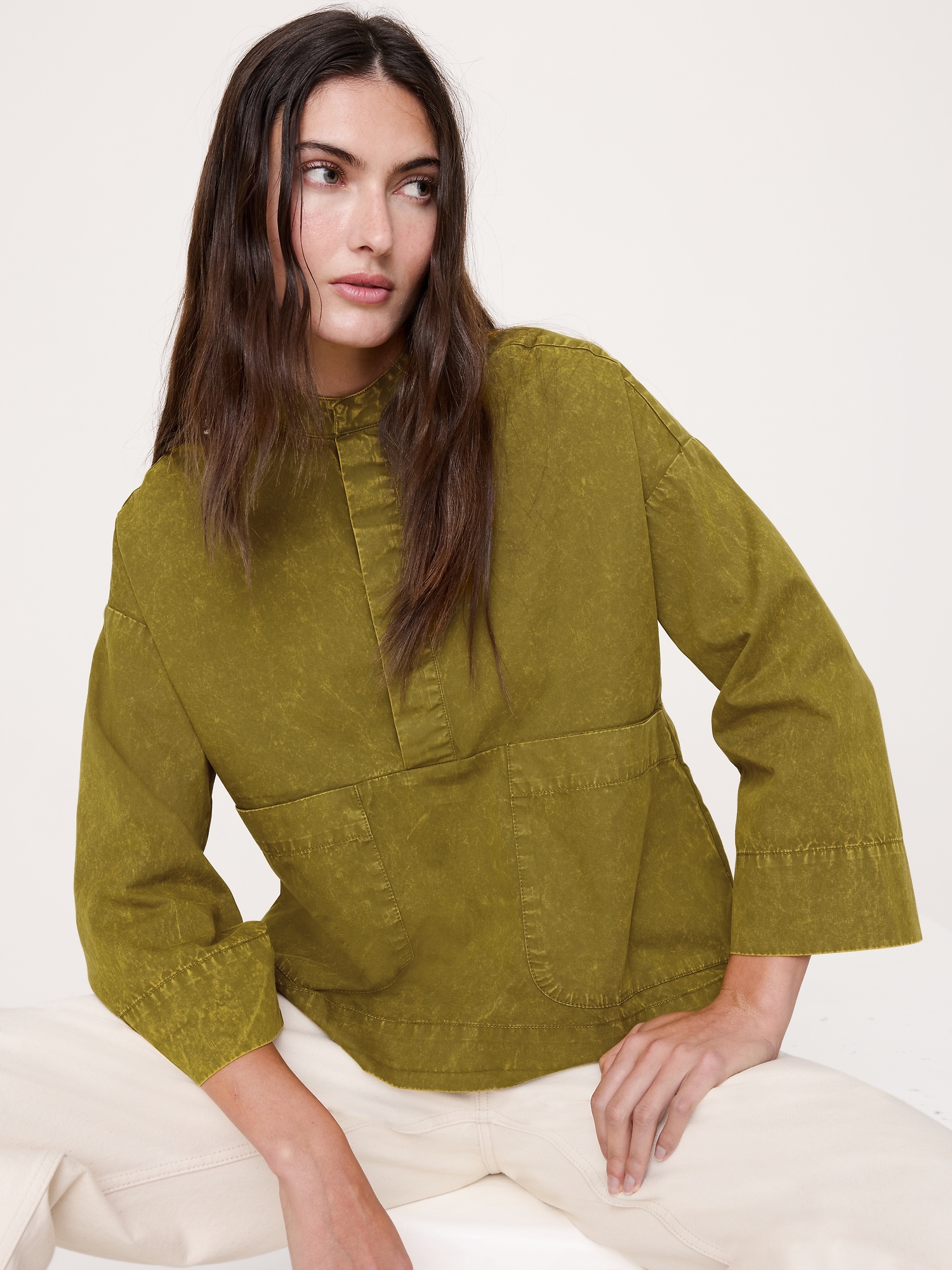 Image number 3 showing, Cotton Popover Top