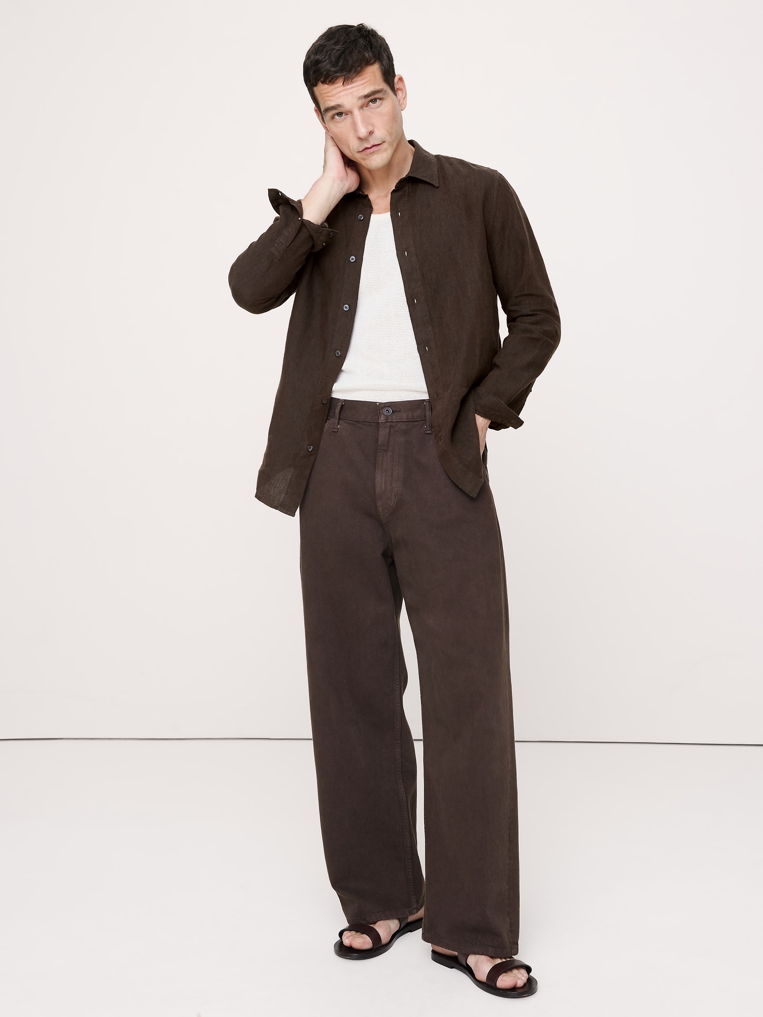 Slim-Fit Linen Shirt