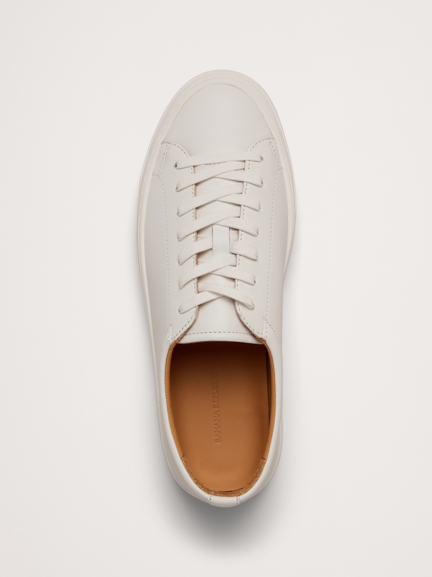 Мужские кроссовки Banana Republic Nicklas Leather, цвет: Чистый белый — фото 4