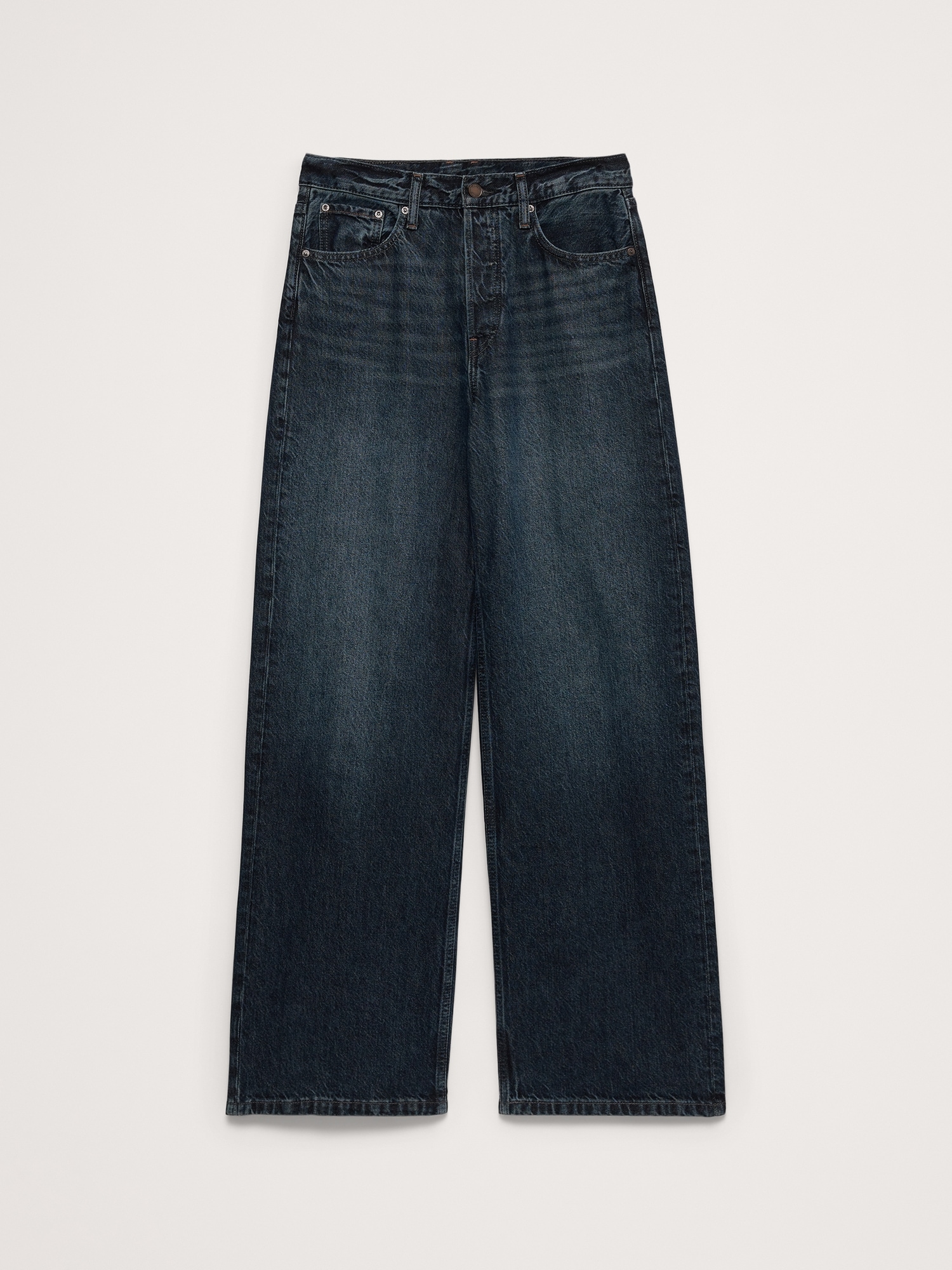 Image number 6 showing, Mid-Rise Baggy-Straight Lightweight Jean