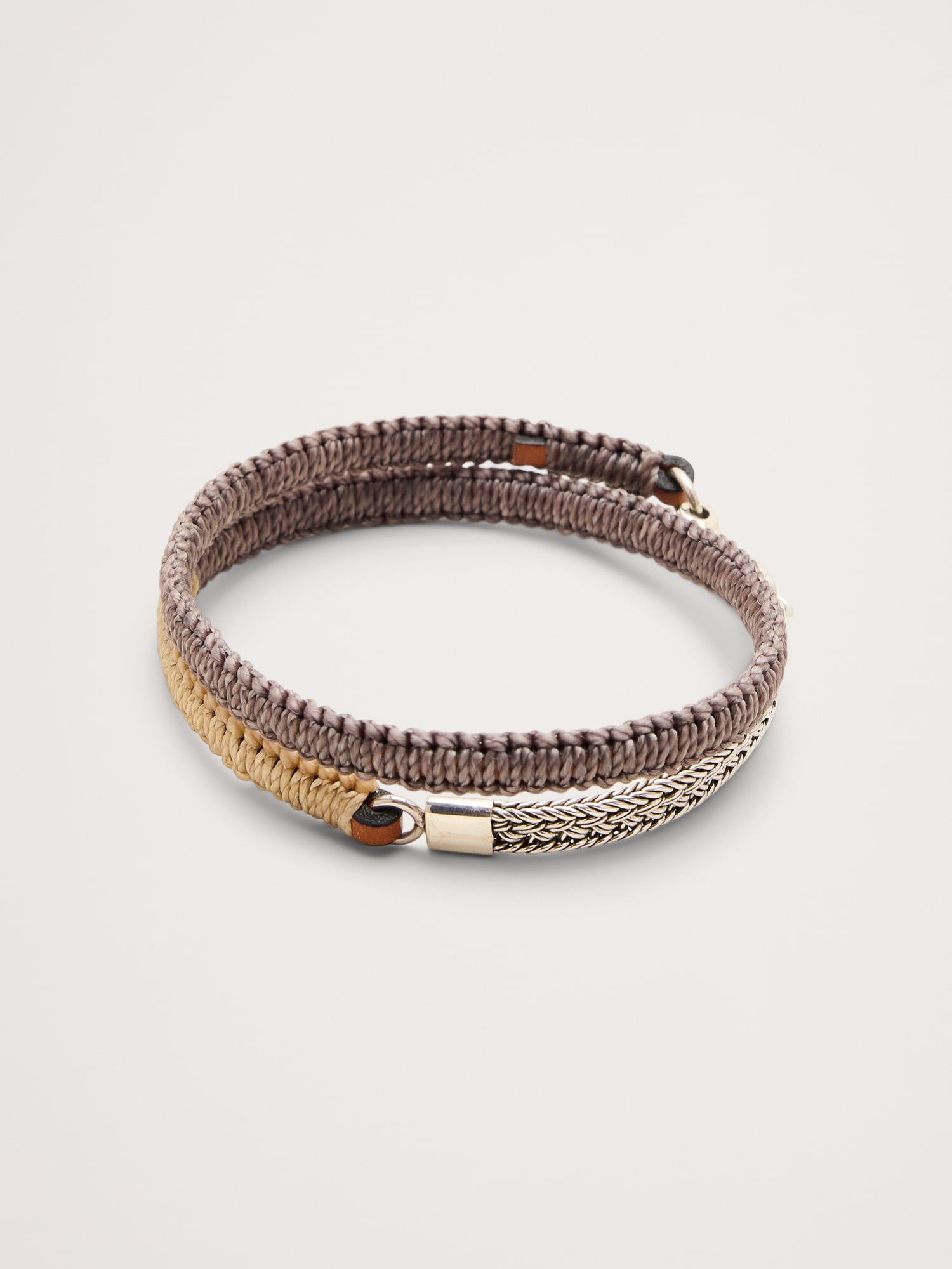 Artisan Leather Macrame Bracelet by Caputo & Co