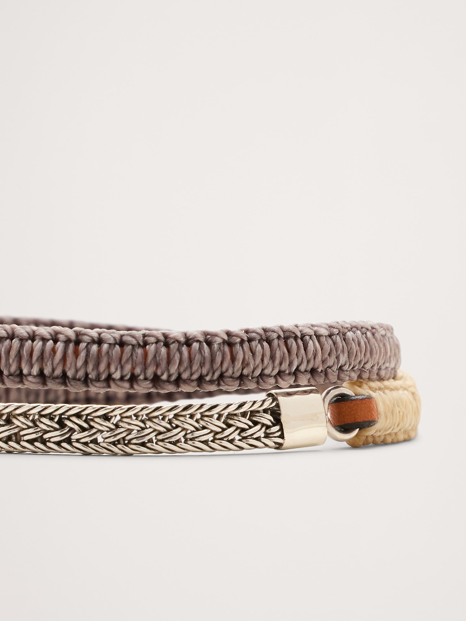 Image number 5 showing, Artisan Leather Macrame Bracelet by Caputo & Co