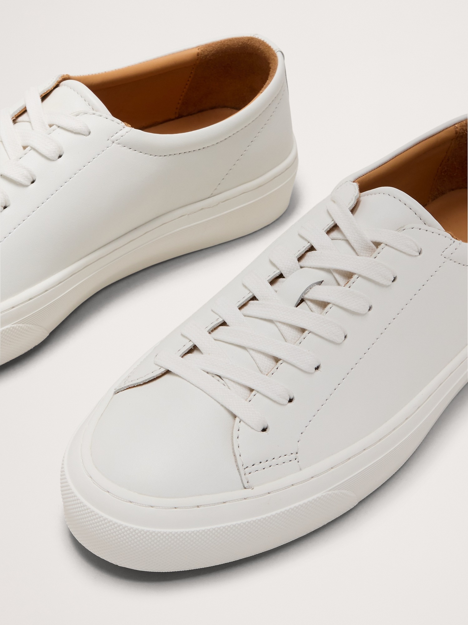 Мужские кроссовки Banana Republic Nicklas Leather, цвет: Чистый белый — фото 5