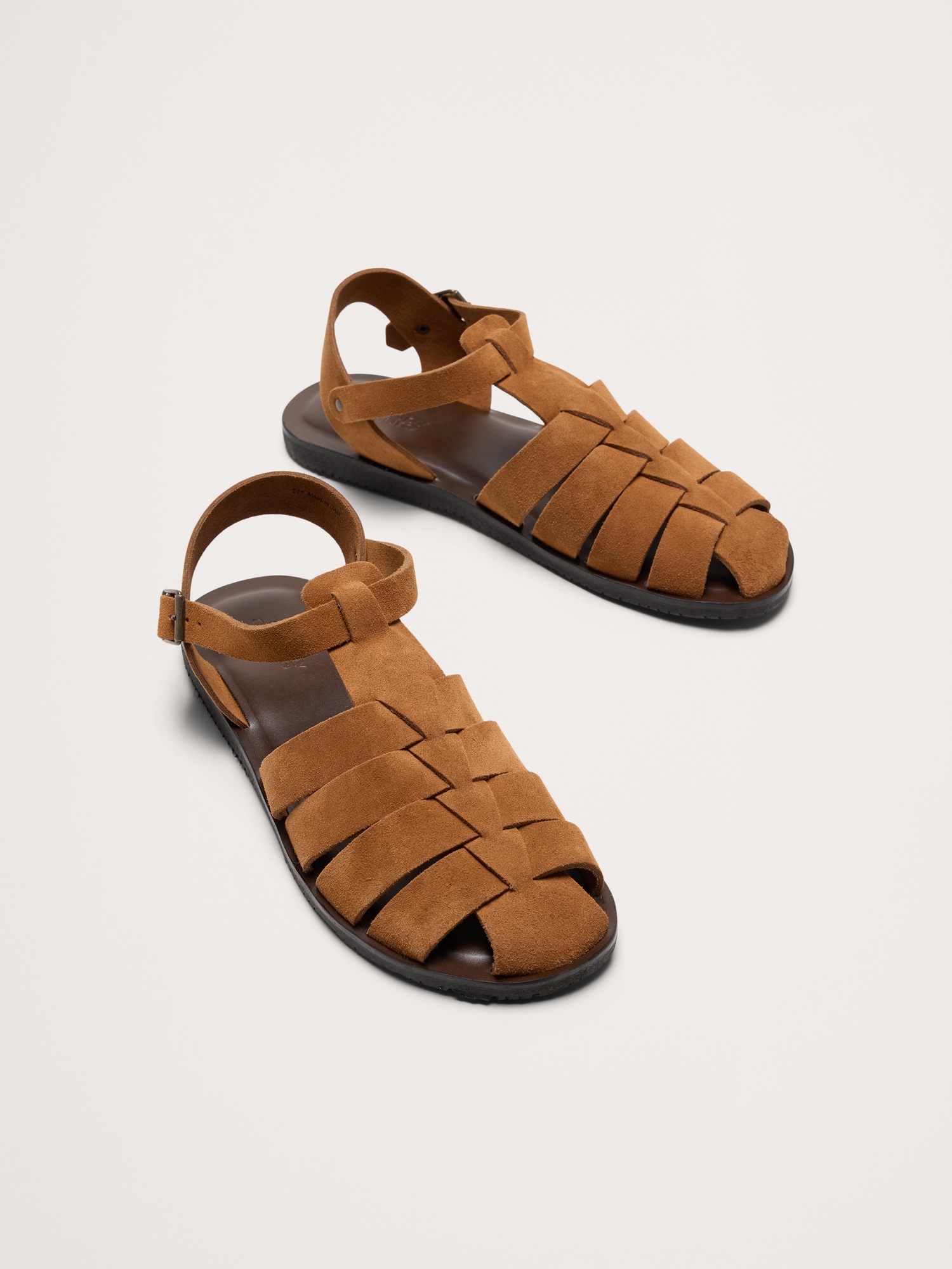 Мужские сандалии Banana Republic Suede Fisherman Sandal, цвет: Коричневый — фото 2