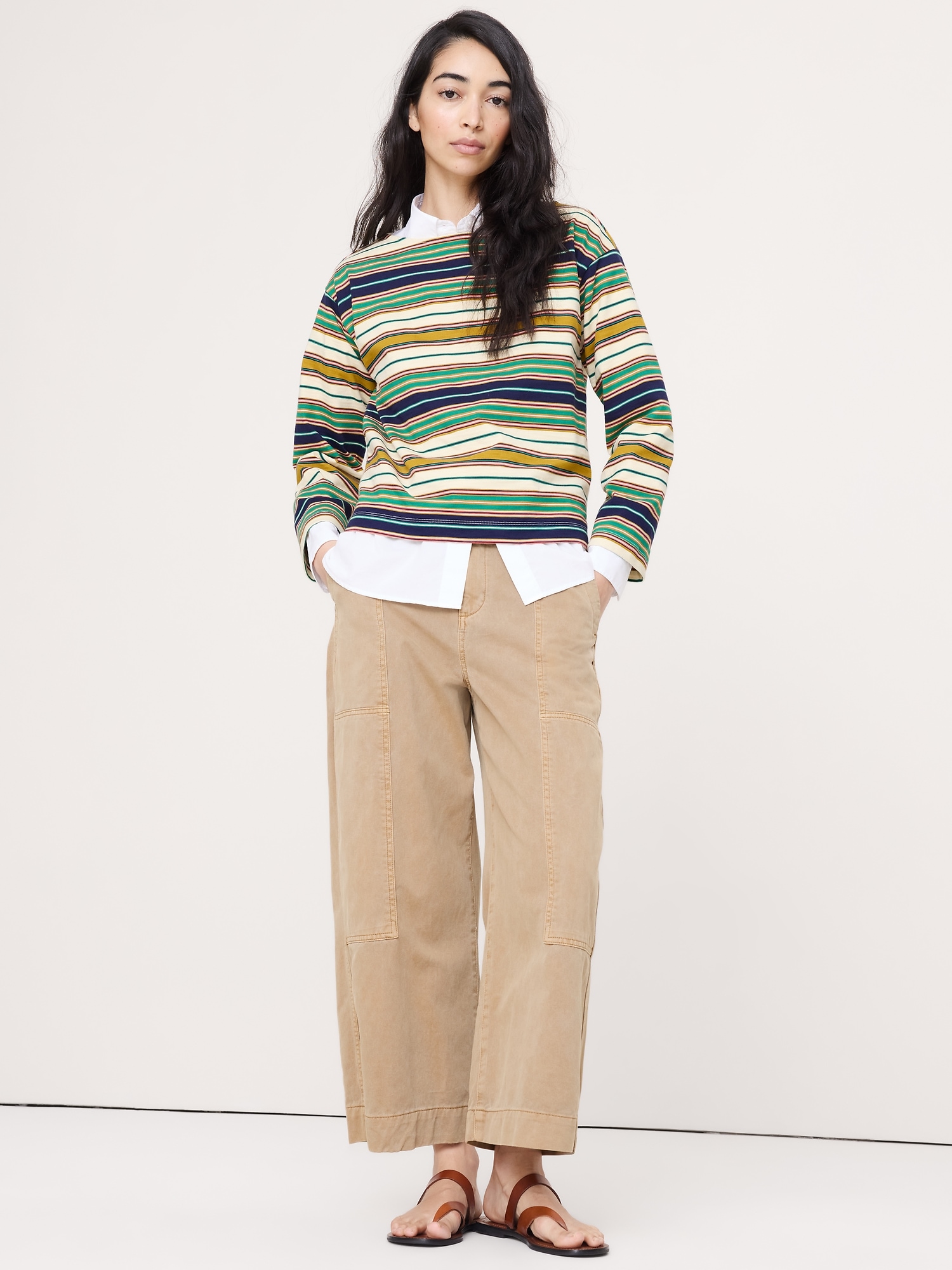 Relaxed Cotton Boat-Neck Top from Banana Republic - $100