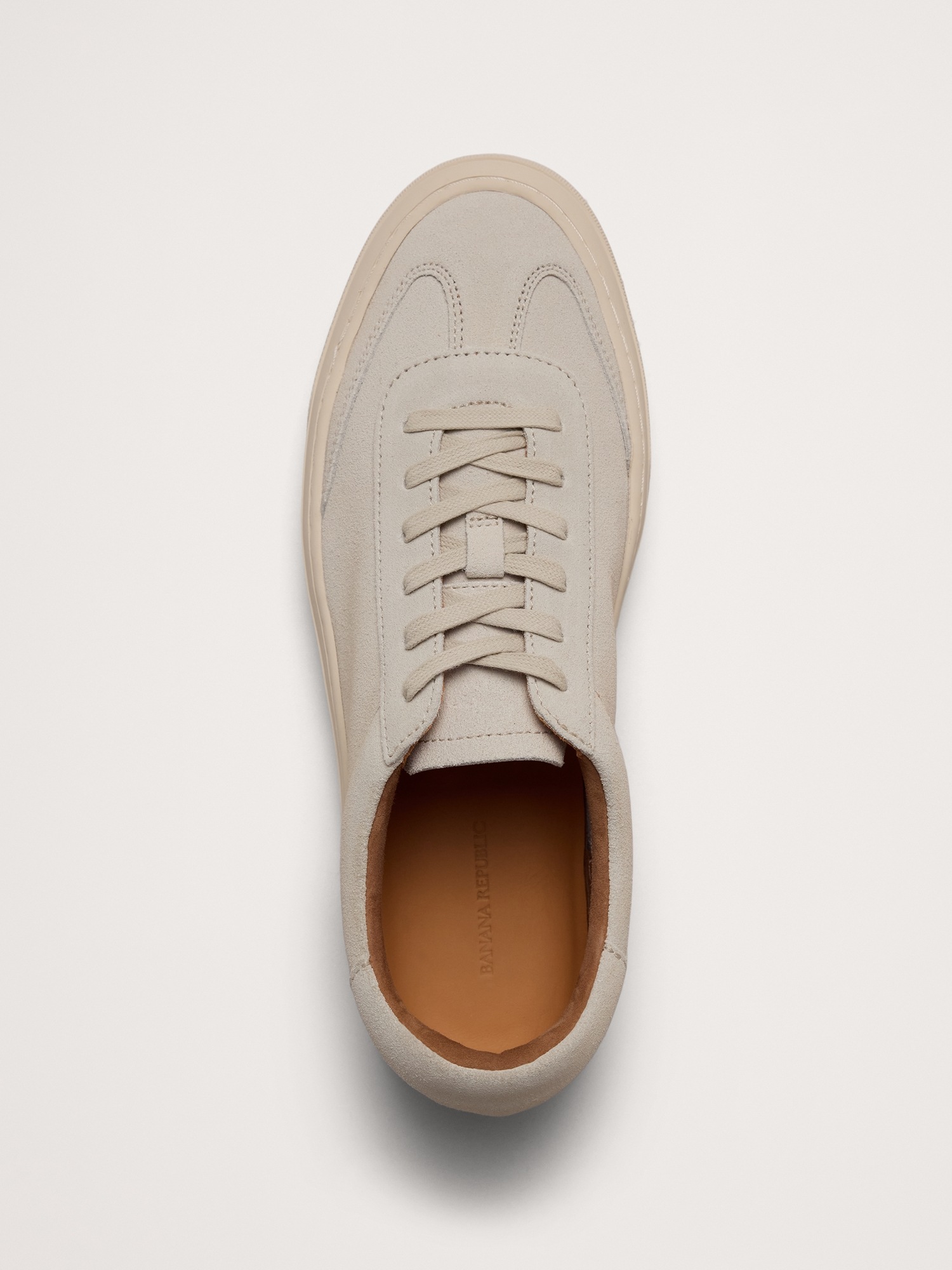 Мужские кроссовки Banana Republic Suede Court, цвет: Меловой белый — фото 4