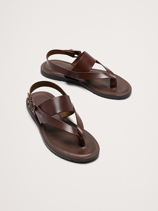 Leather Criss-Cross Sandal | Banana Republic