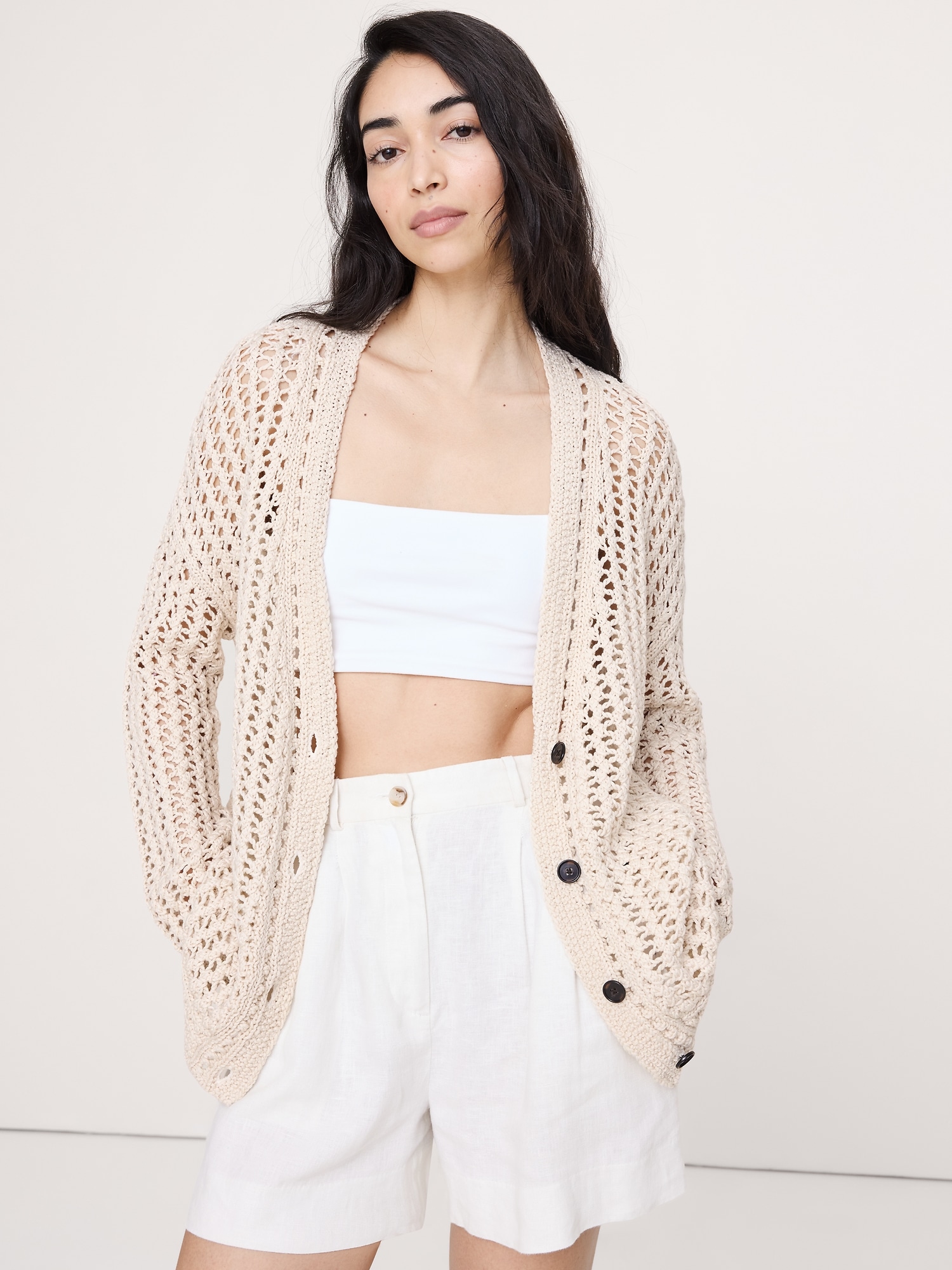 Cotton Crochet Cardigan from Banana Republic - $150