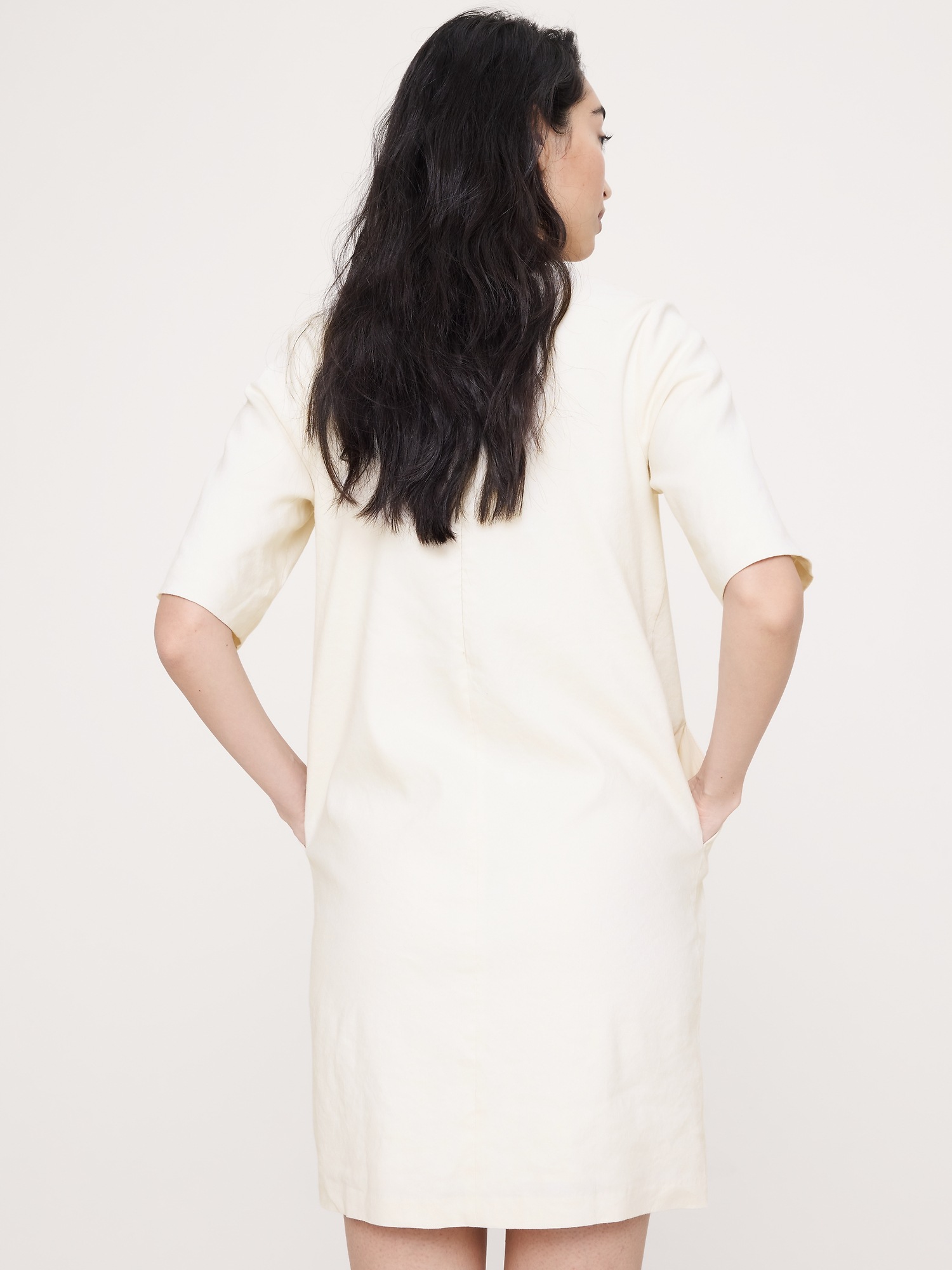 Женское платье Banana Republic Linen-Viscose Shift, цвет: Кремовый белый — фото 2