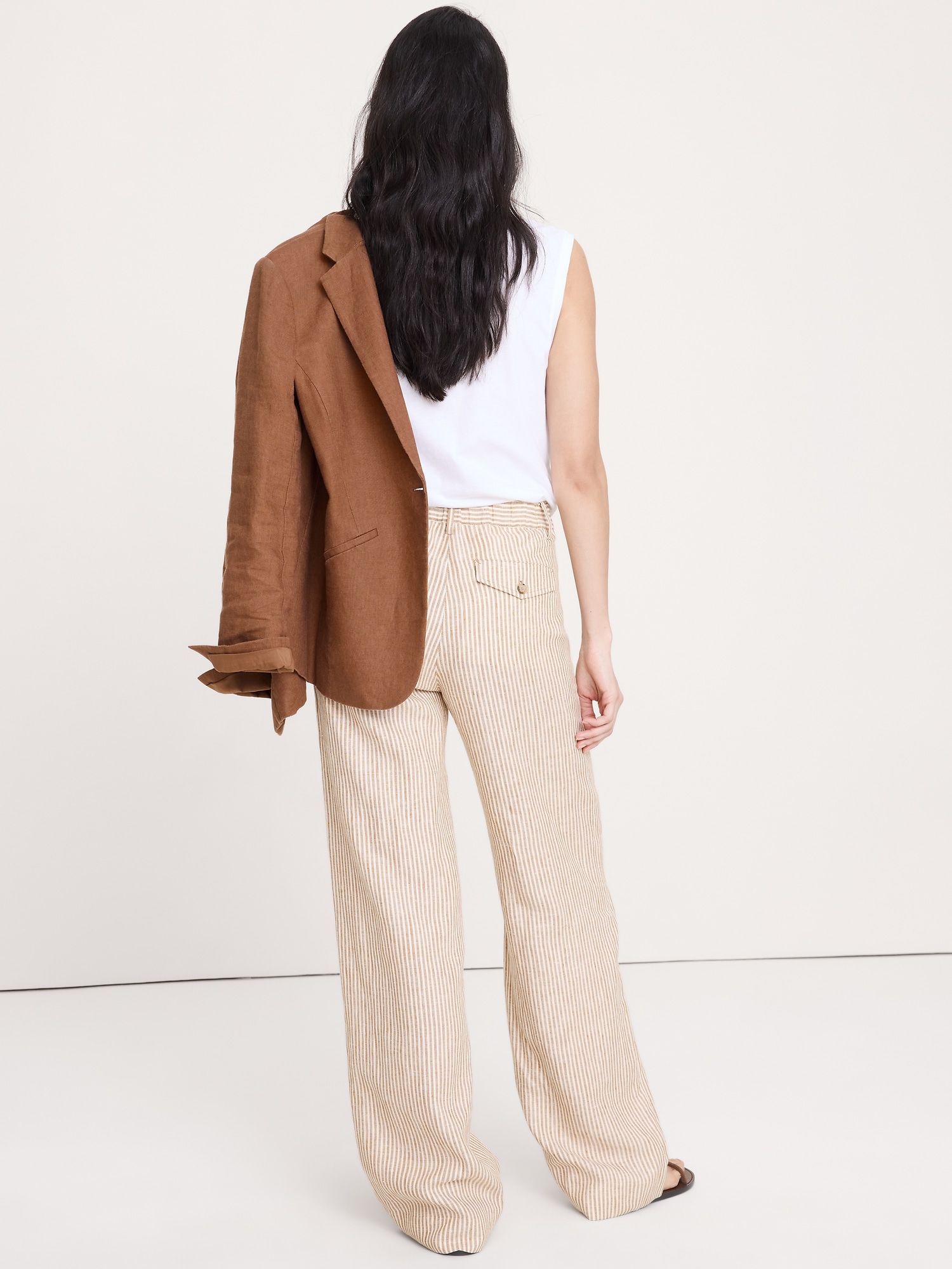 Image number 3 showing, The Everyday Wide-Leg Pant in Linen