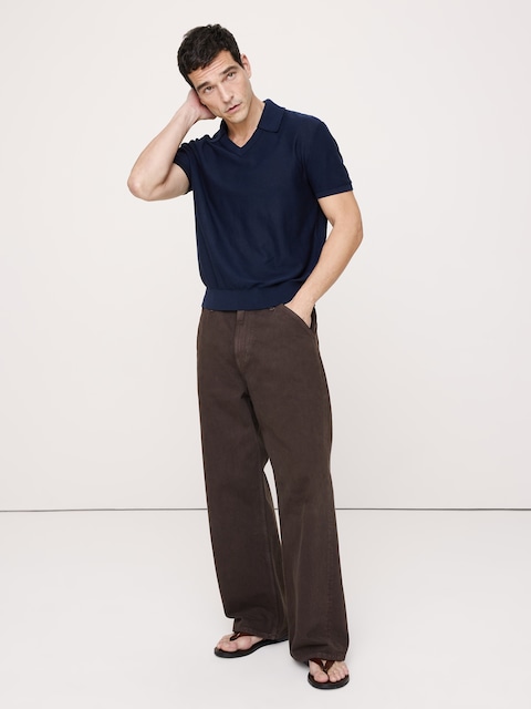 Cotton Sweater Polo
