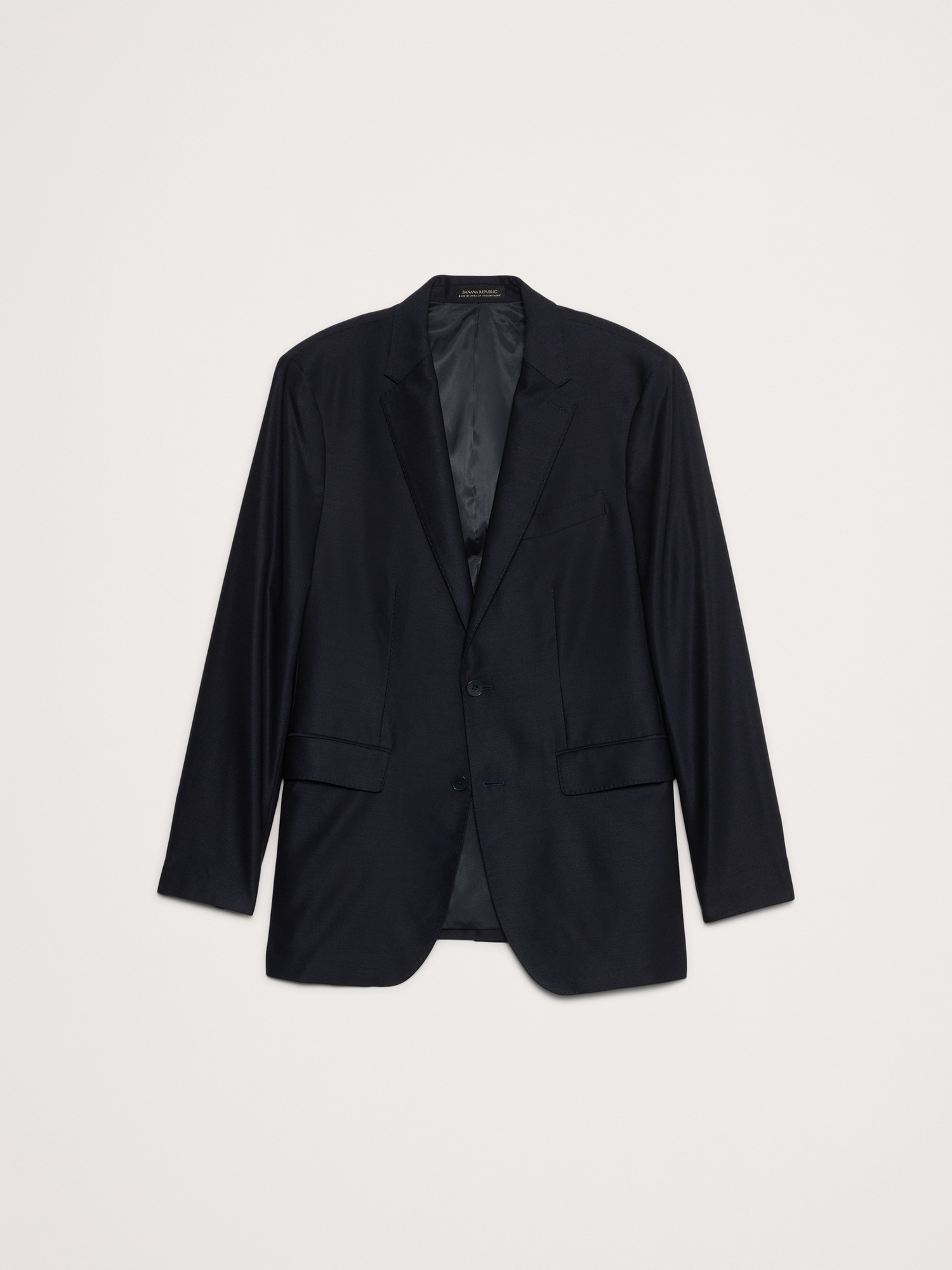 Мужской пиджак Banana Republic Signature Italian Hopsack Suit, цвет: Тёмно-синий — фото 2