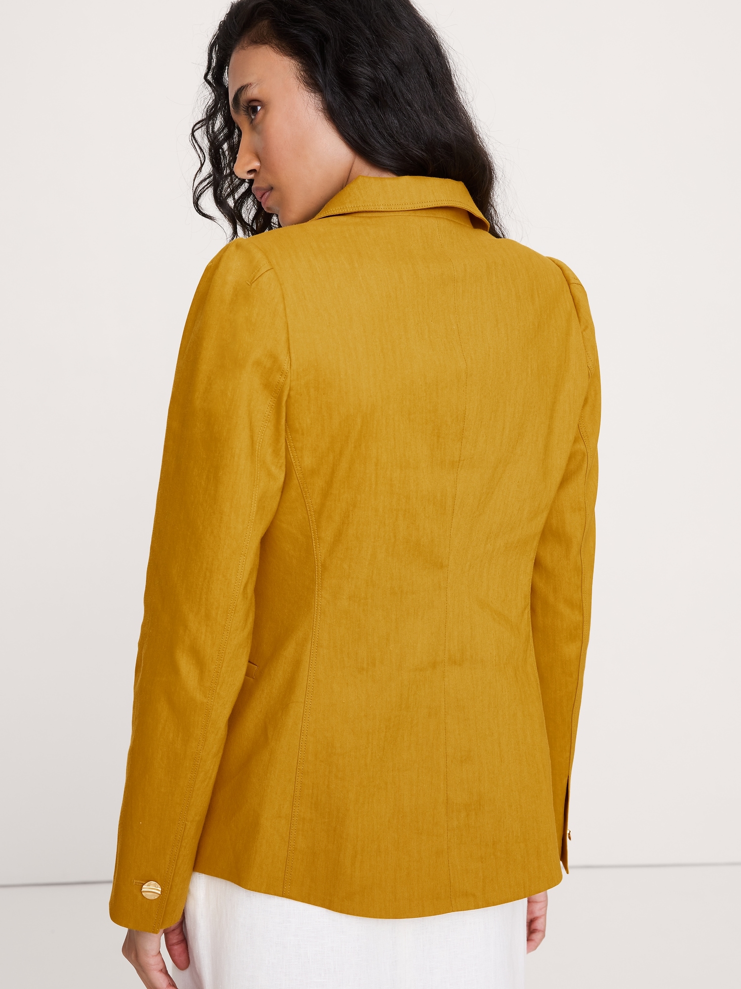 Image number 3 showing, Stretch Linen-Viscose Long Blazer
