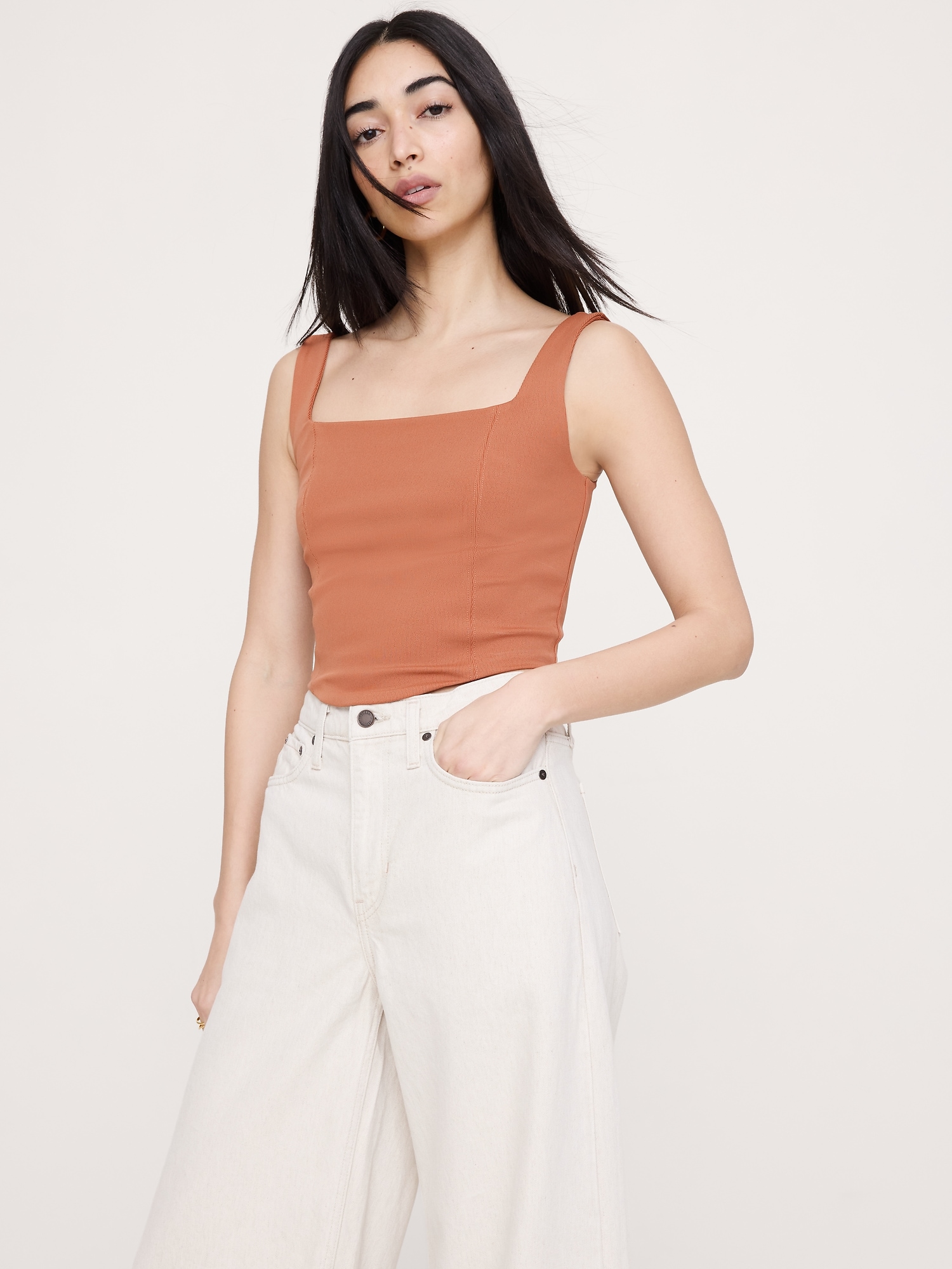 Sculpted-Stretch Corset Tank from Banana Republic - $80