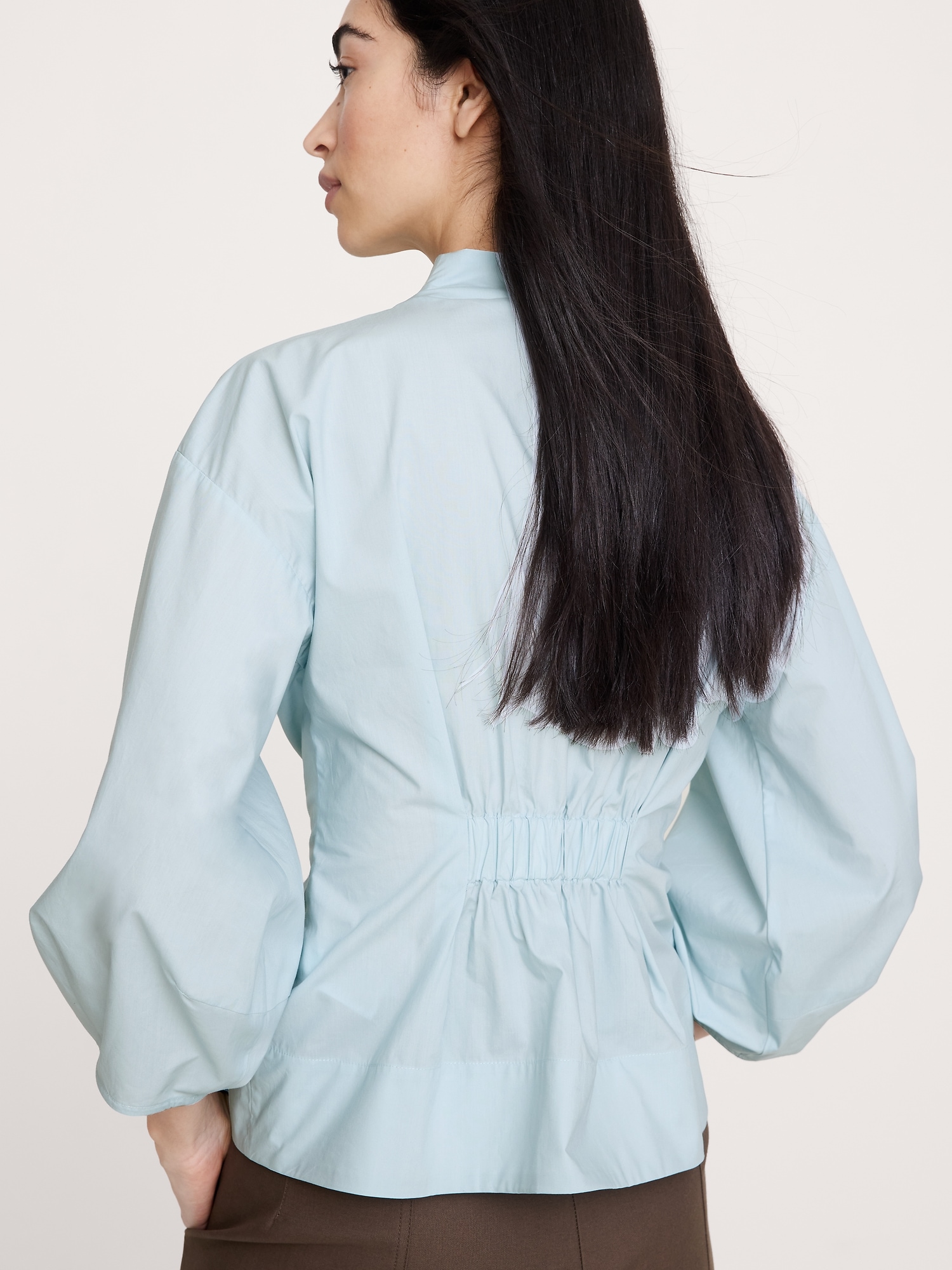 Image number 4 showing, Cotton Poplin Cinched-Waist Shirt