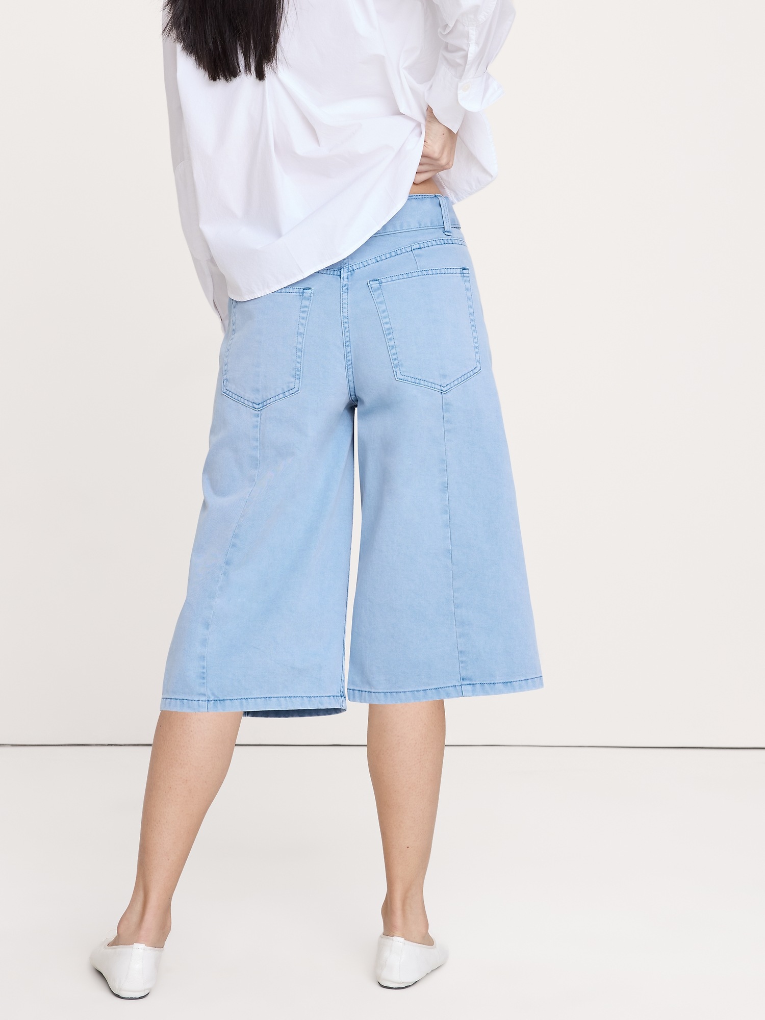 Женские шорты Banana Republic 16" Cotton Long Bermuda Short, цвет: Синий — фото 2