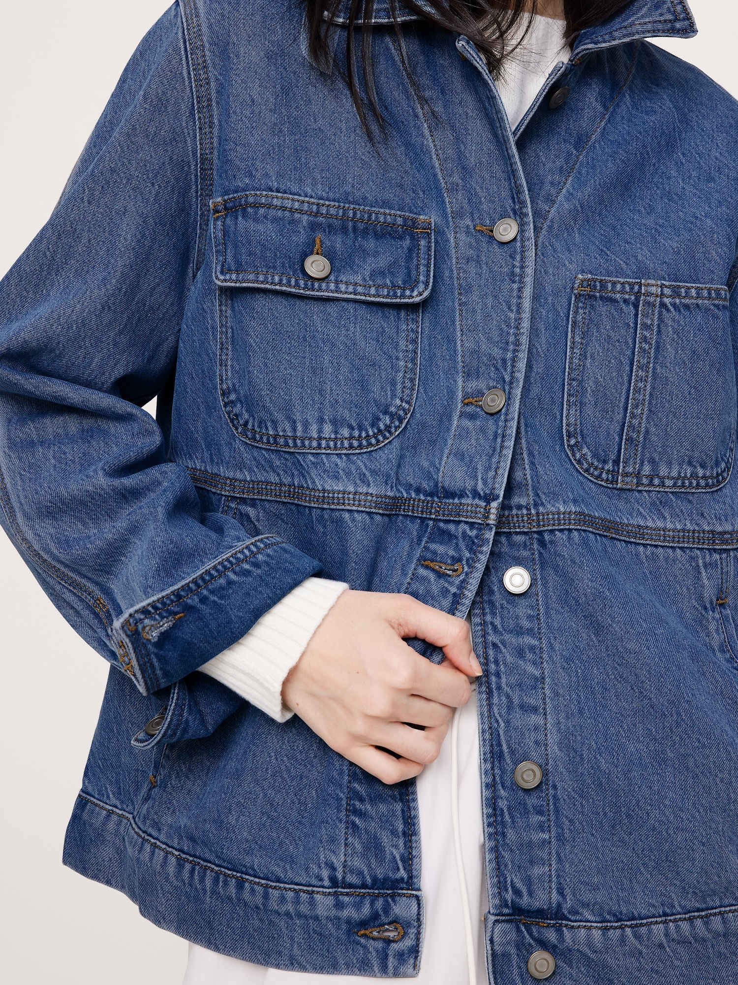 Image number 4 showing, Lightweight Denim Utility Jacket