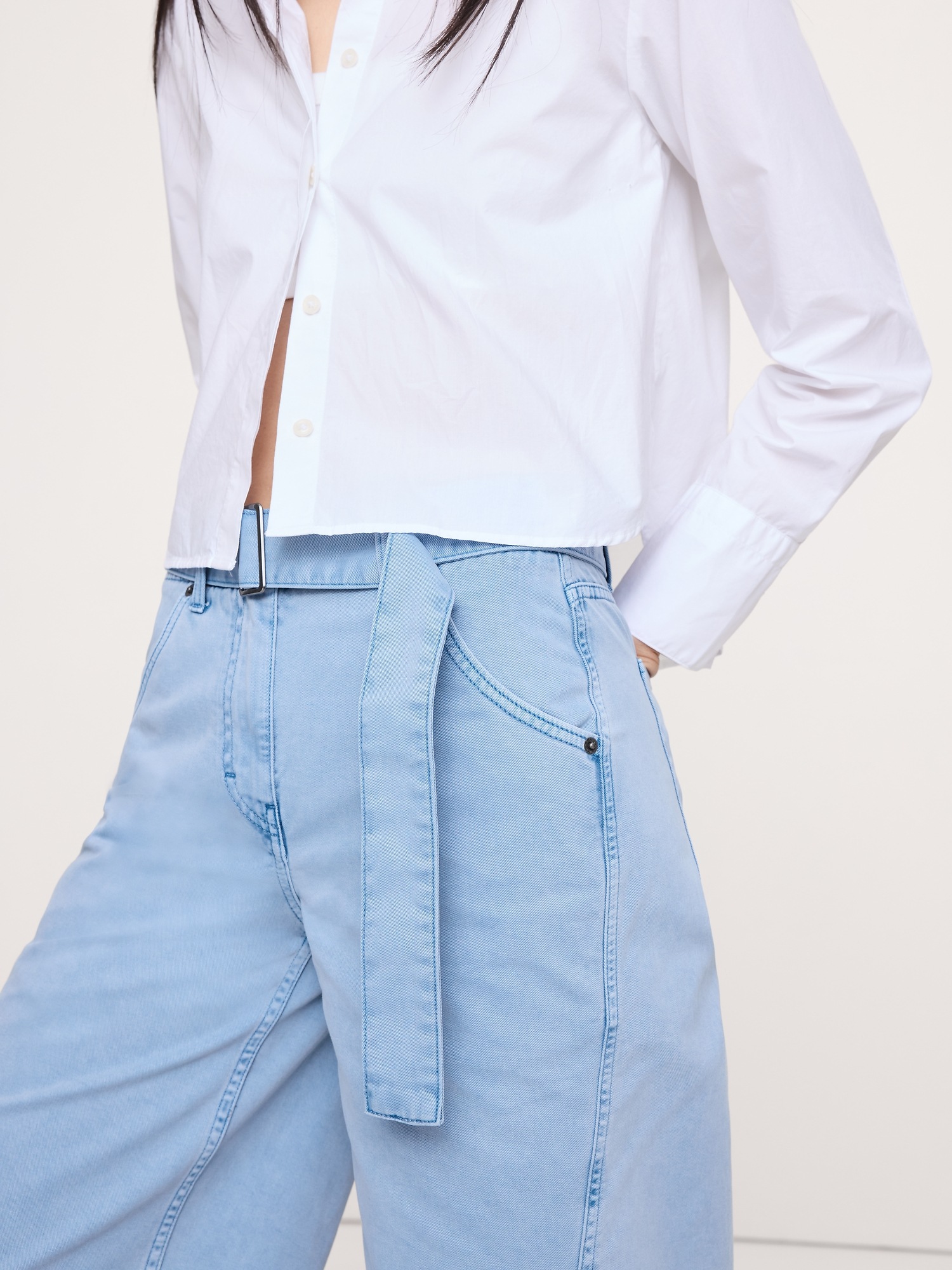 Женские шорты Banana Republic 16" Cotton Long Bermuda Short, цвет: Синий — фото 3