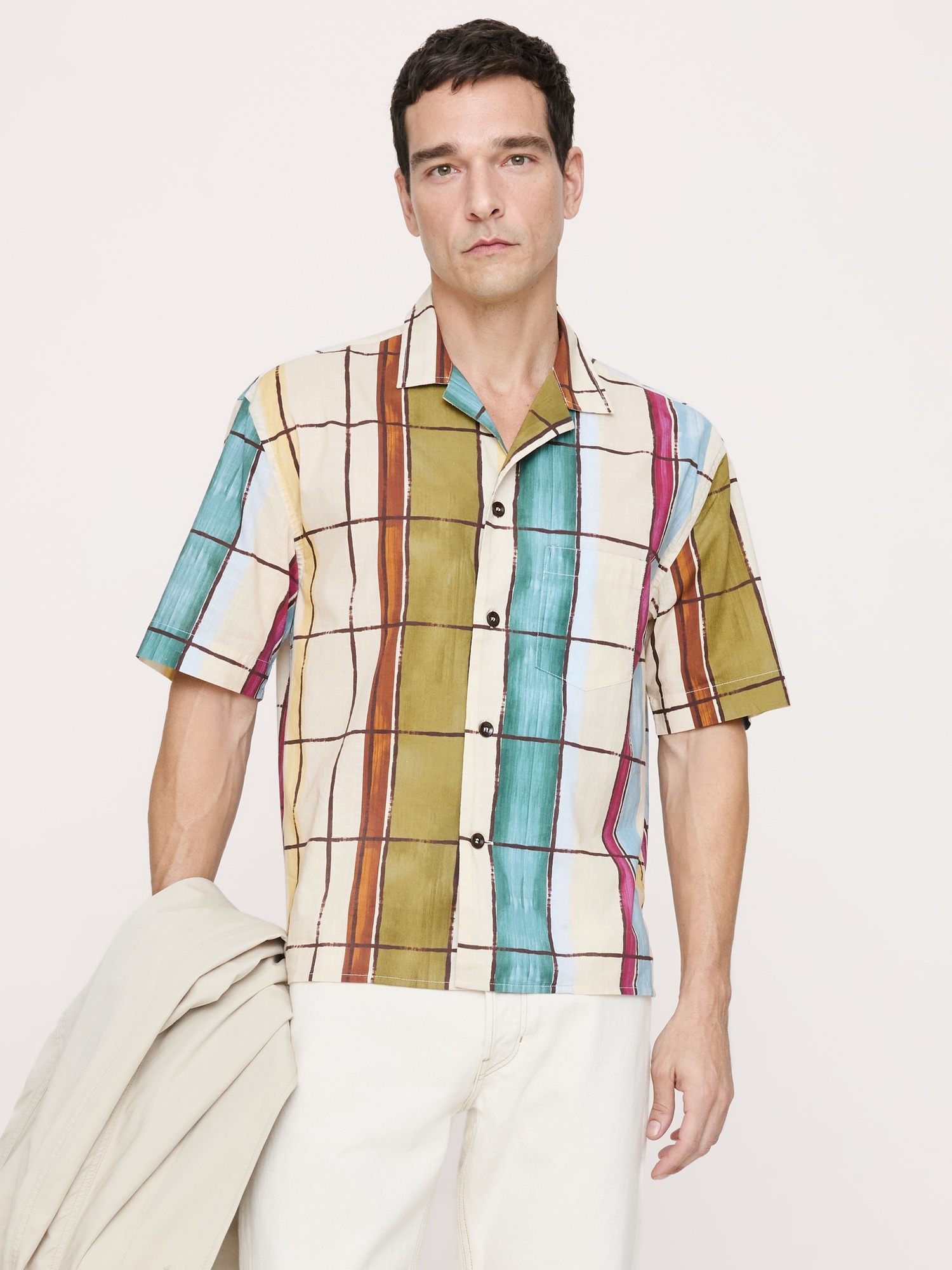 Relaxed-Fit Slub Cotton Resort Shirt