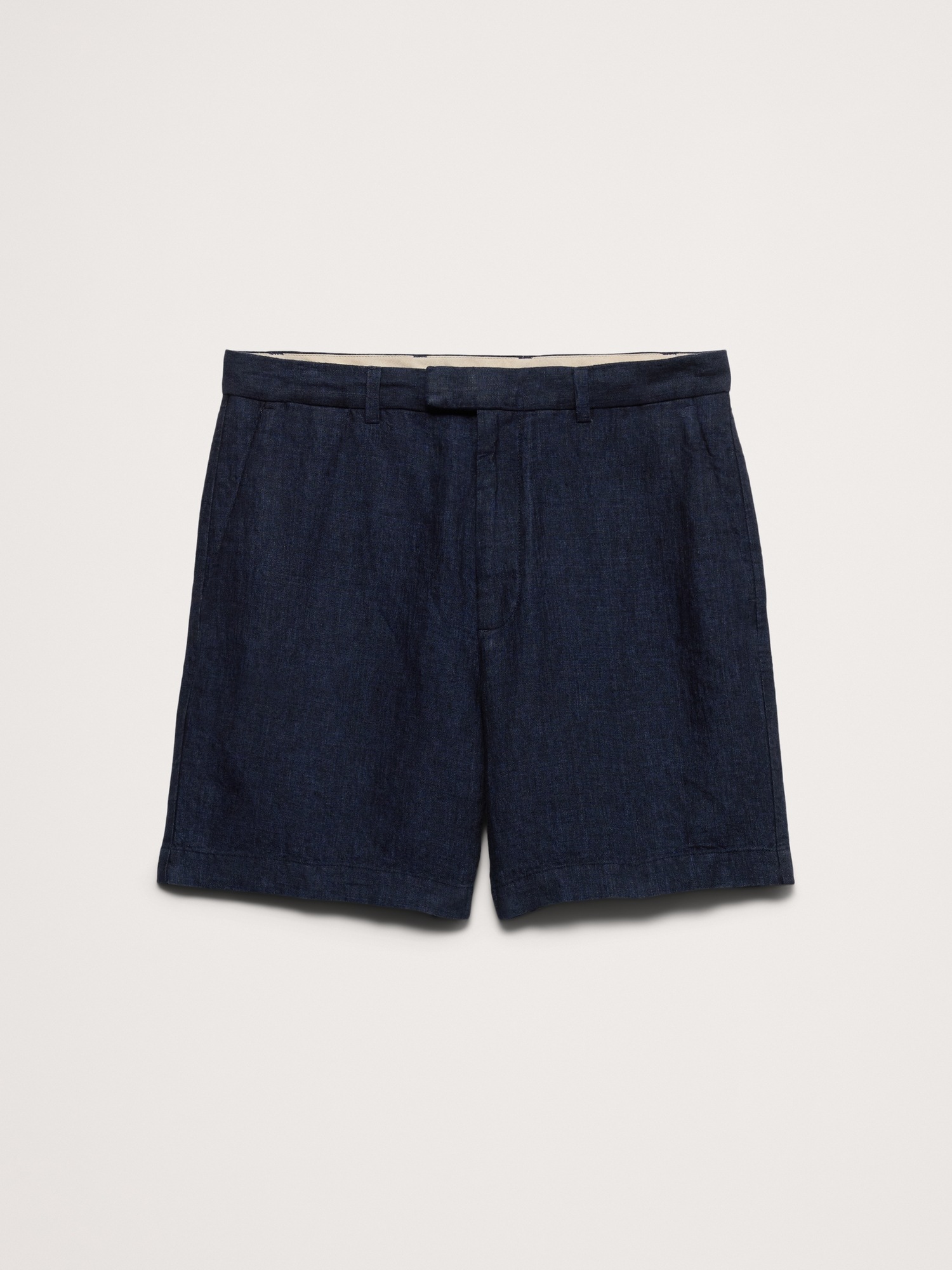 Мужские шорты Banana Republic 7" Linen Short, цвет: Тёмно-синий — фото 4