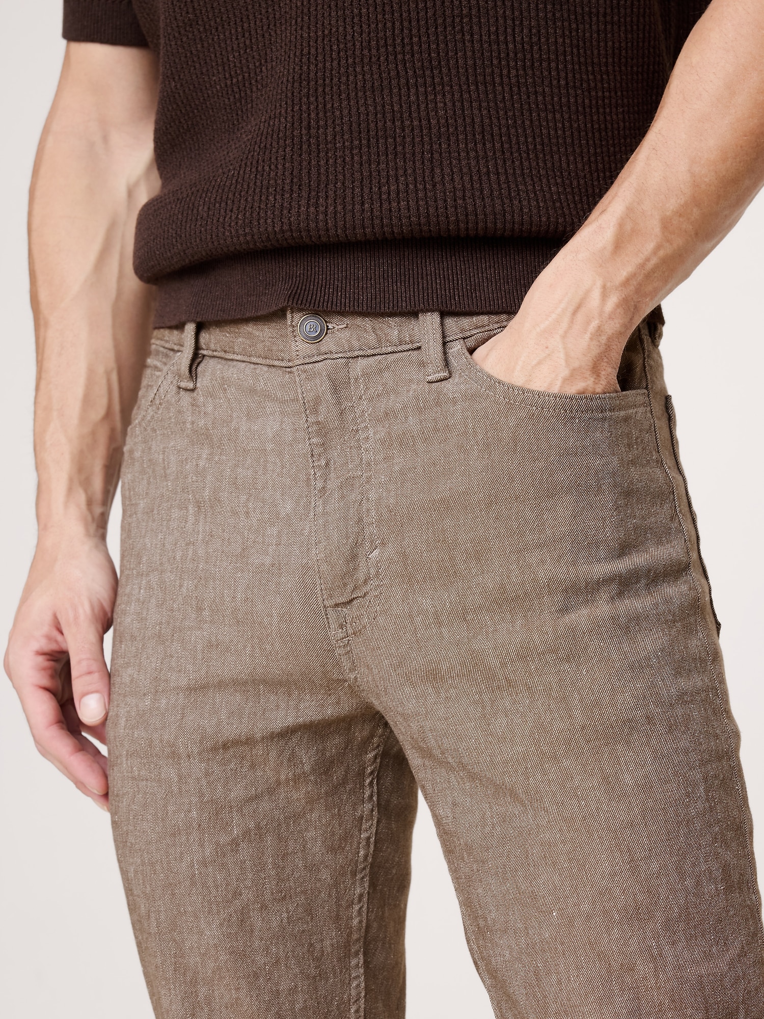 Image number 3 showing, Slim Linen-Cotton Traveler Pant