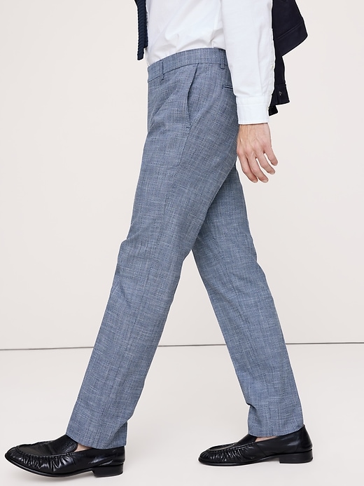 banana republic dress pants Men's Signature Italian Rustico Suit Pant Blue Size 31W 30L dinner split detail at back Banana Republic Dress Pants Mens