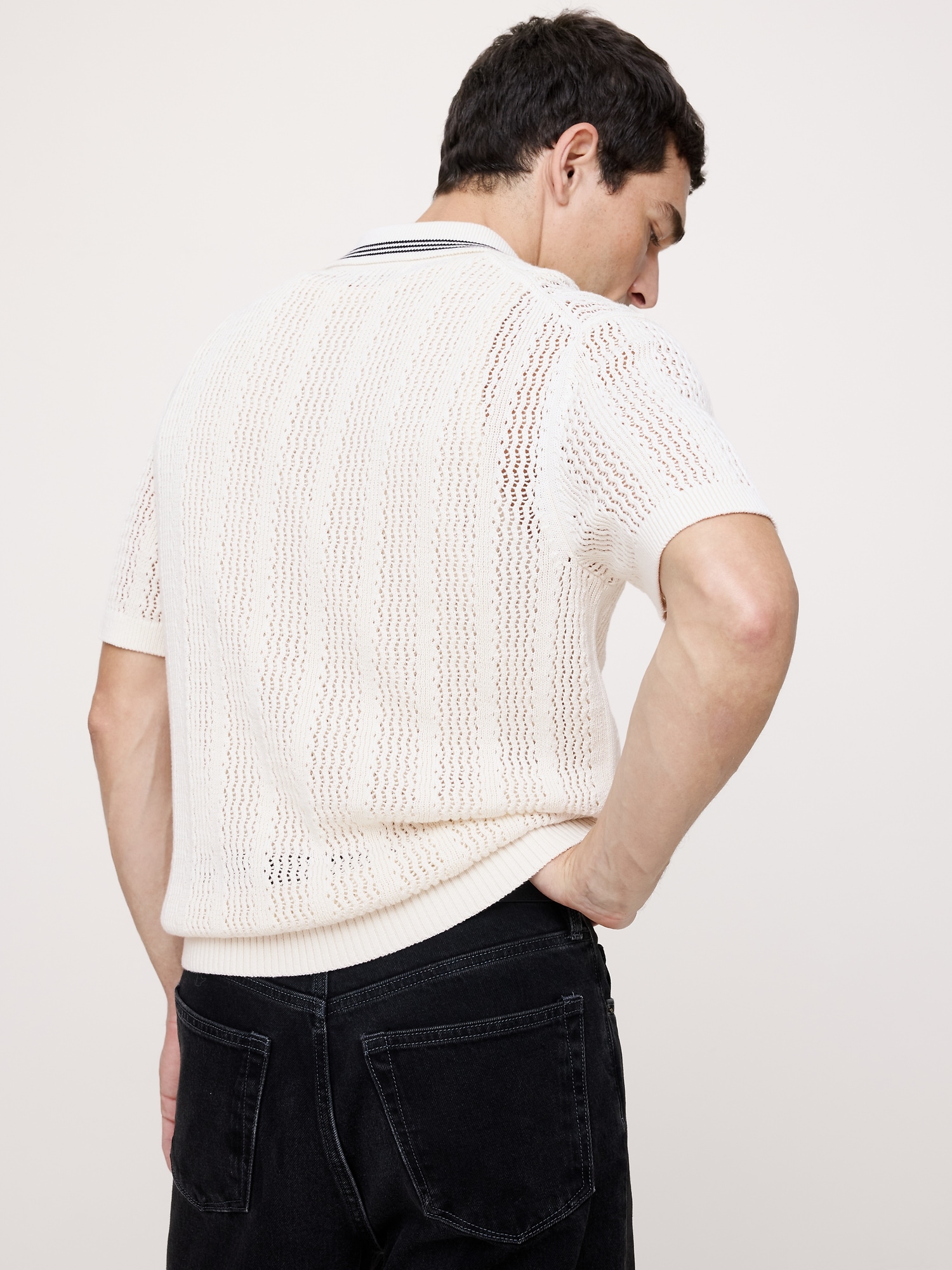 Image number 3 showing, Cotton Zig-Zag Sweater Polo