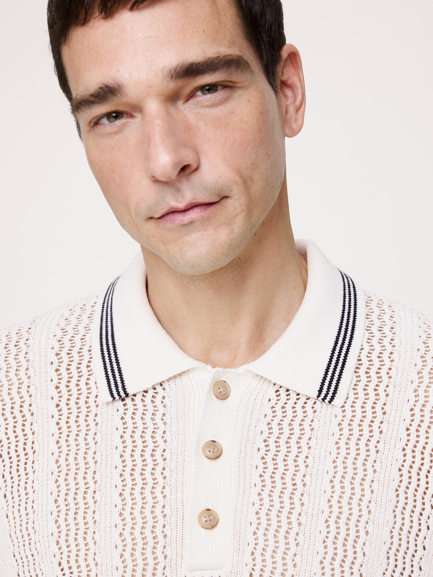 Image number 4 showing, Cotton Zig-Zag Sweater Polo