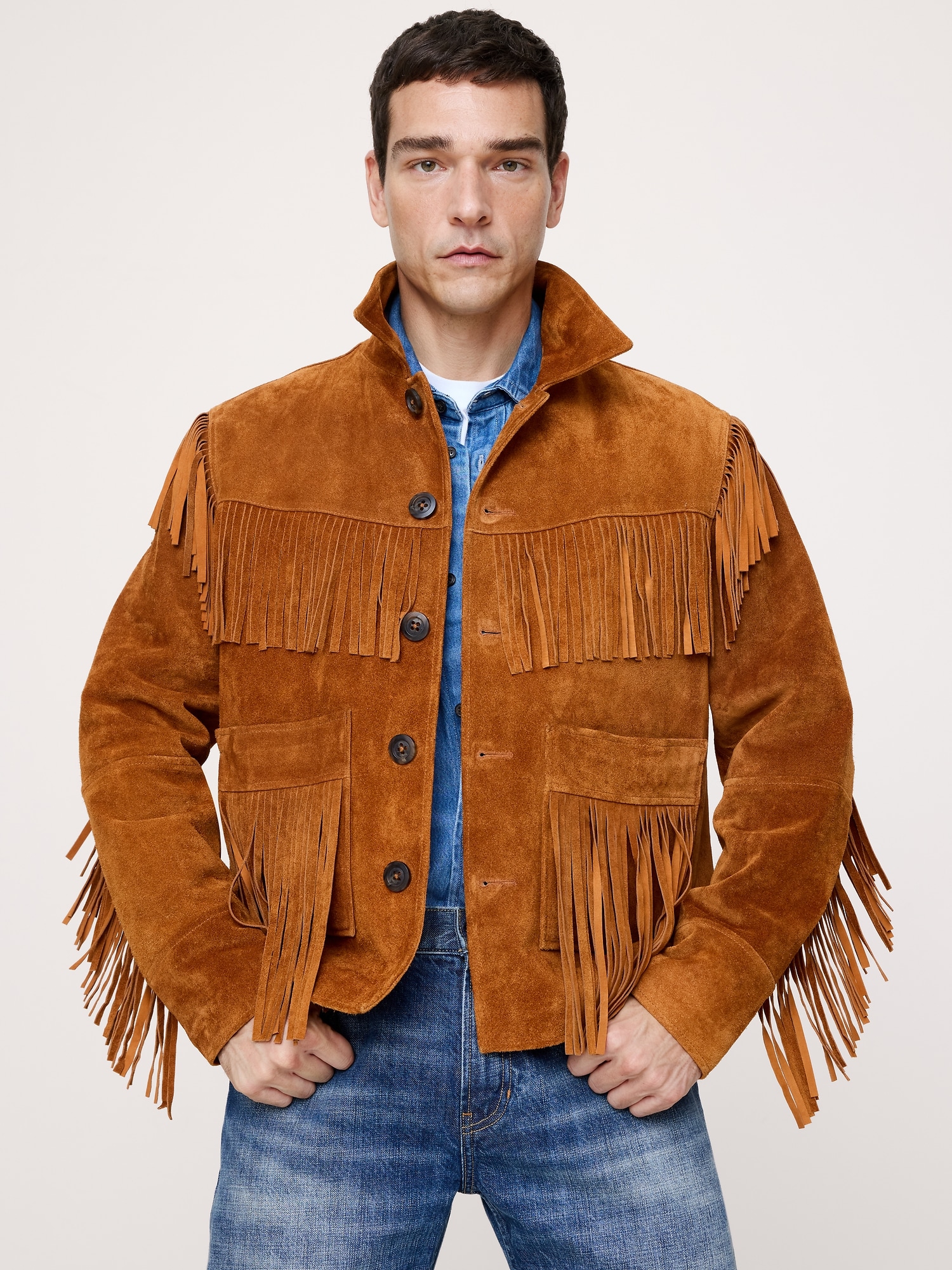 Image number 1 showing, Suede Fringe Jacket