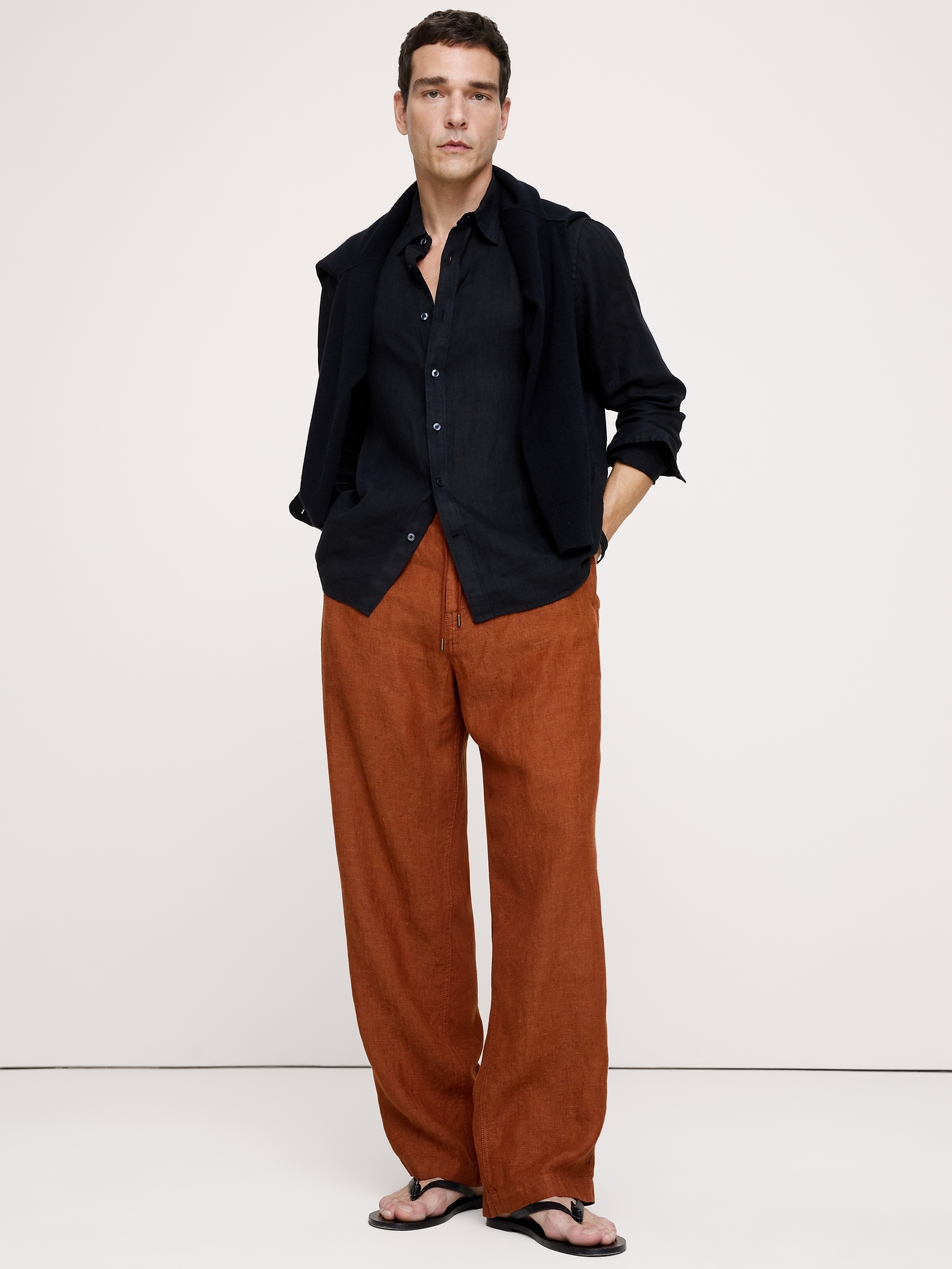 Relaxed Linen Pull-on Beach Pant