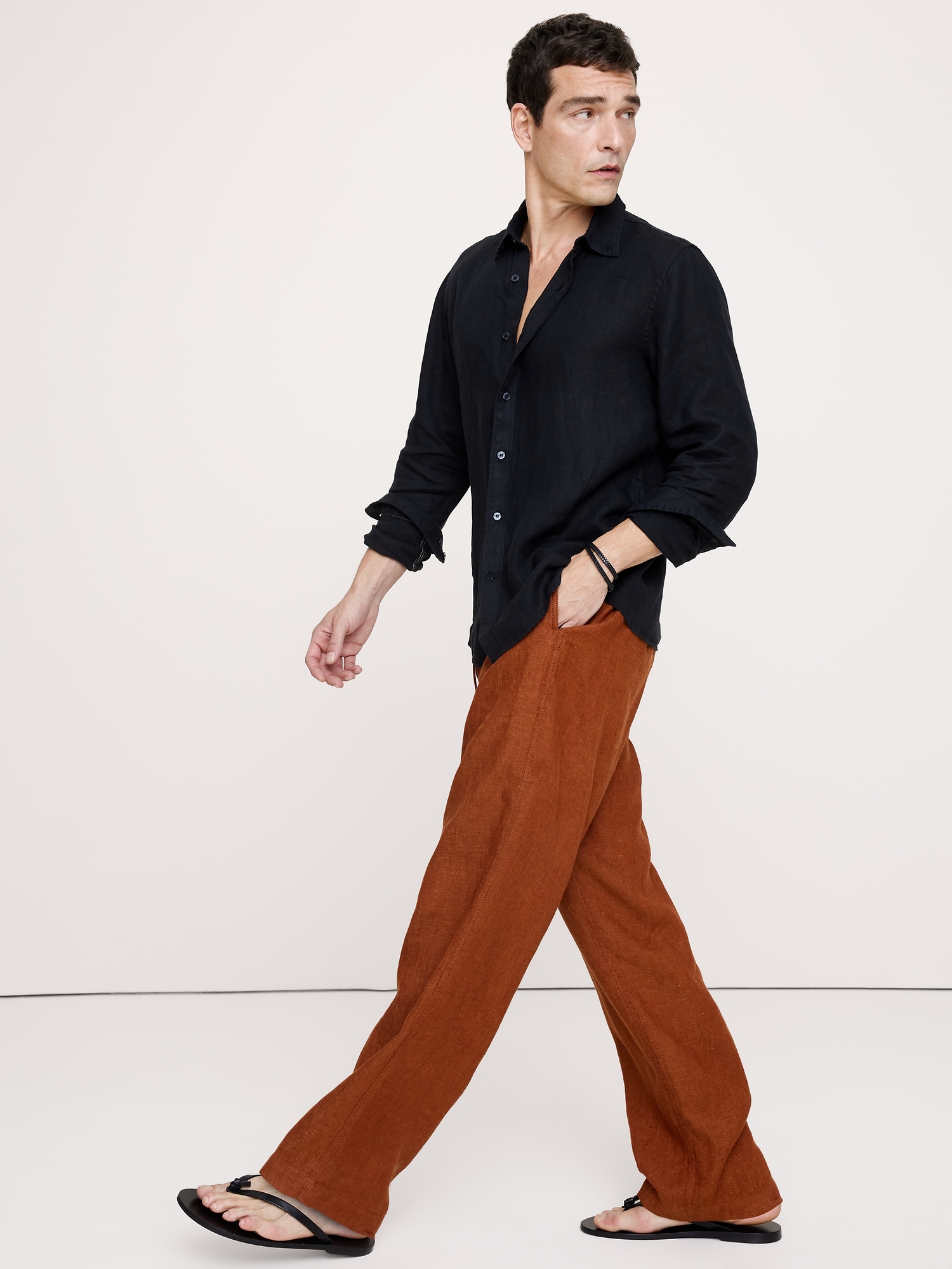 Image number 3 showing, Relaxed Linen Pull-on Beach Pant