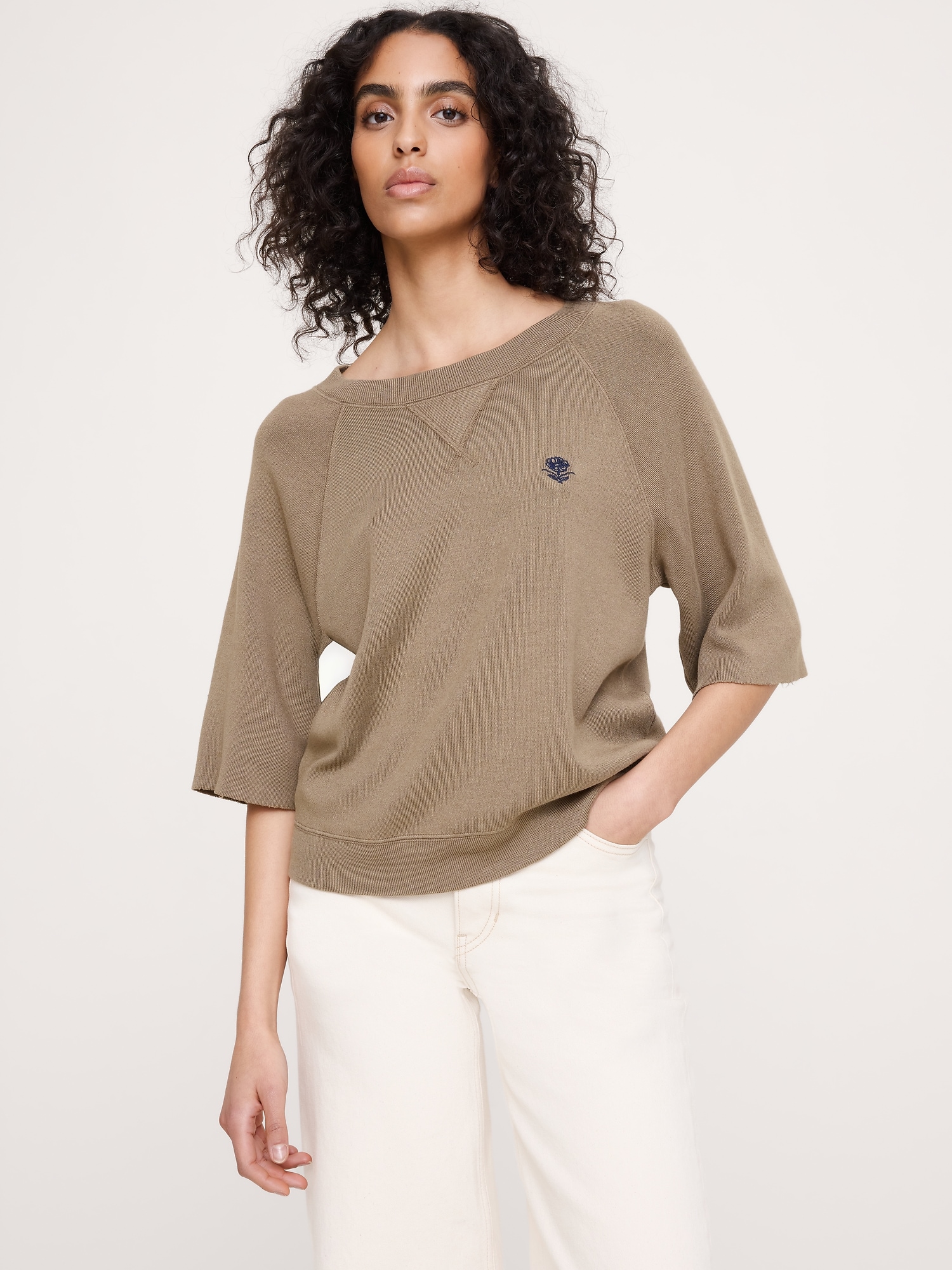 Image number 1 showing, Garment Dye Sweatshirt Tee