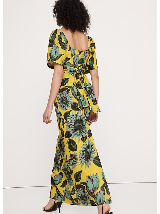 Linen Sweetheart Maxi Dress