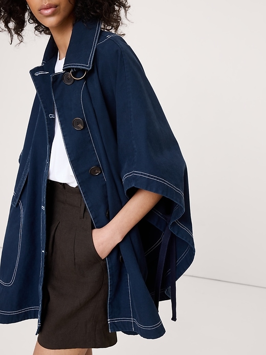 Cotton Twill Cape | Banana Republic